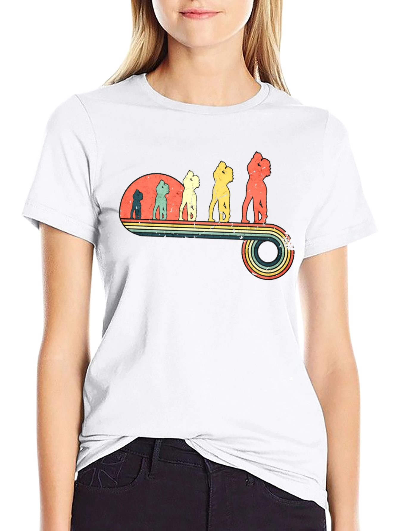 Retro Evolution of Love Black Tee