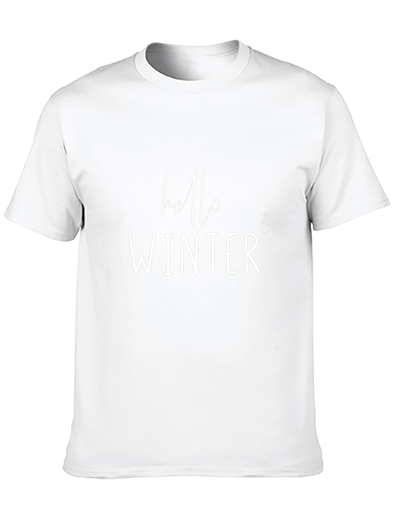 Hello Winter Black Graphic T-Shirt