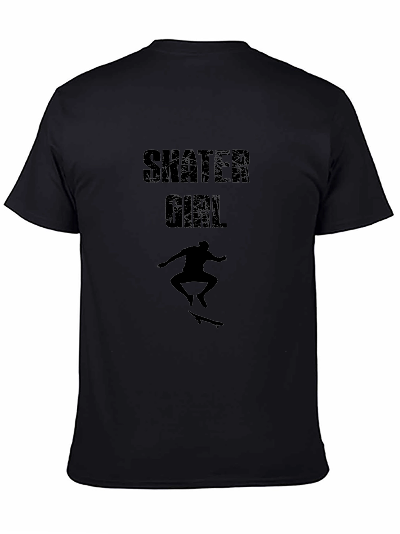 Skater Girl Graphic Tee - Black