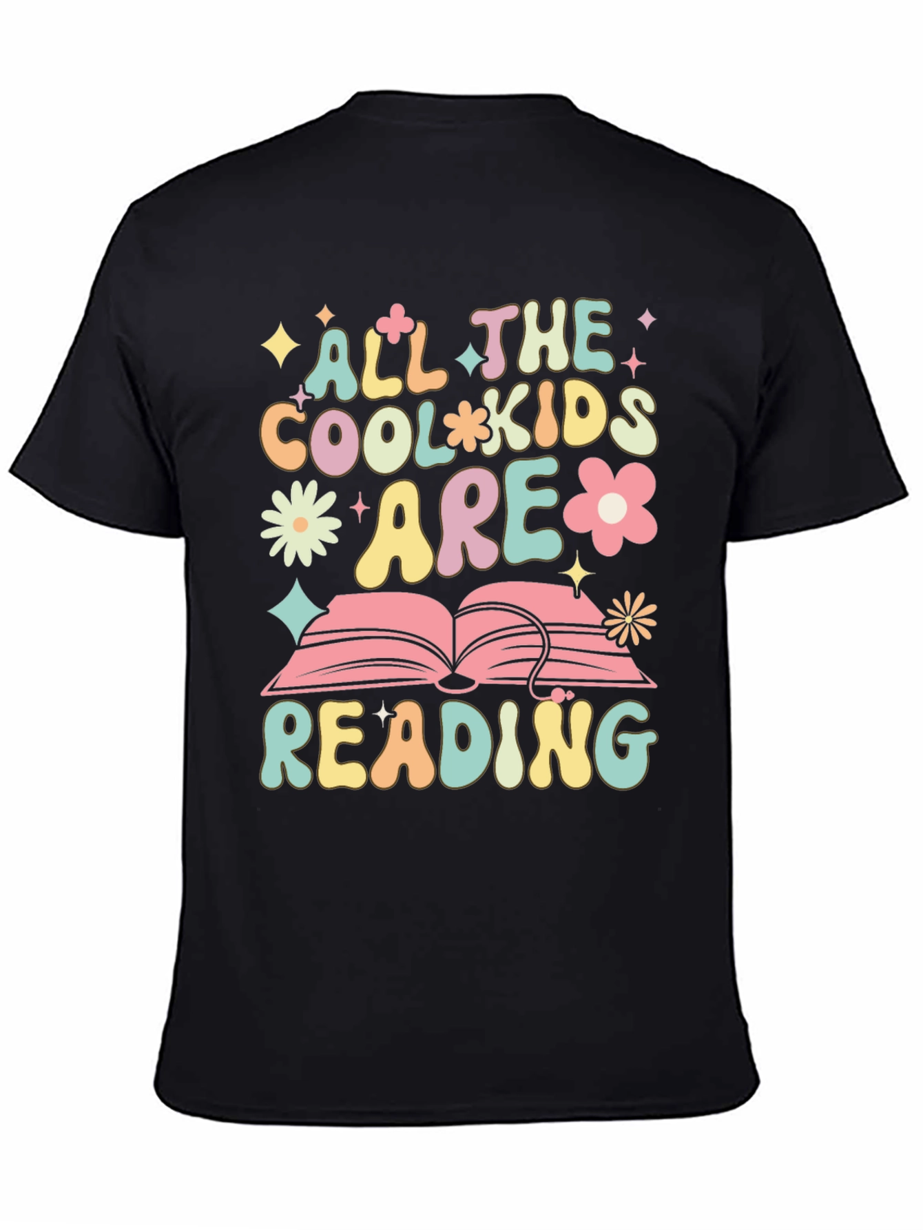All The Cool Kids Are Reading Black T-Shirt