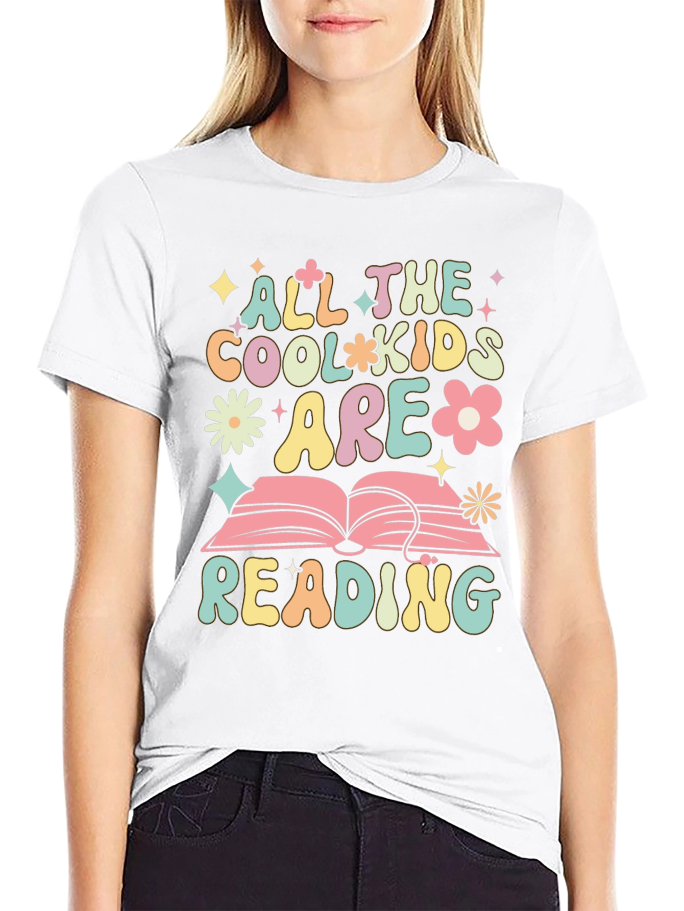 All The Cool Kids Are Reading Black T-Shirt