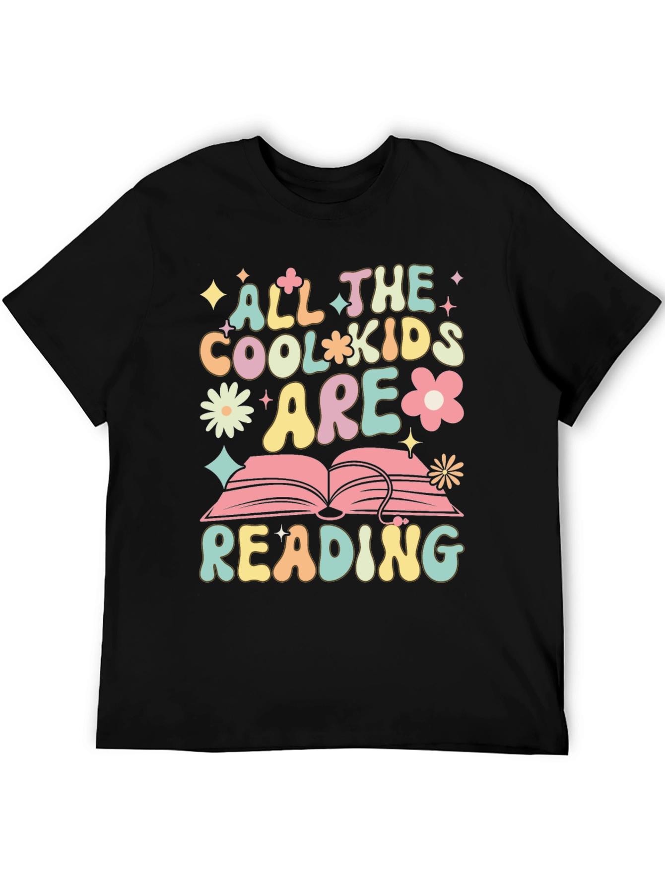 All The Cool Kids Are Reading Black T-Shirt