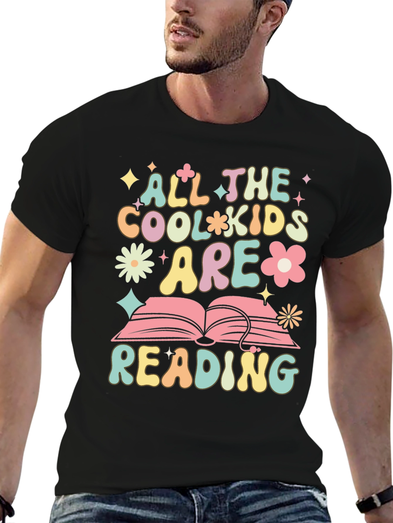 All The Cool Kids Are Reading Black T-Shirt