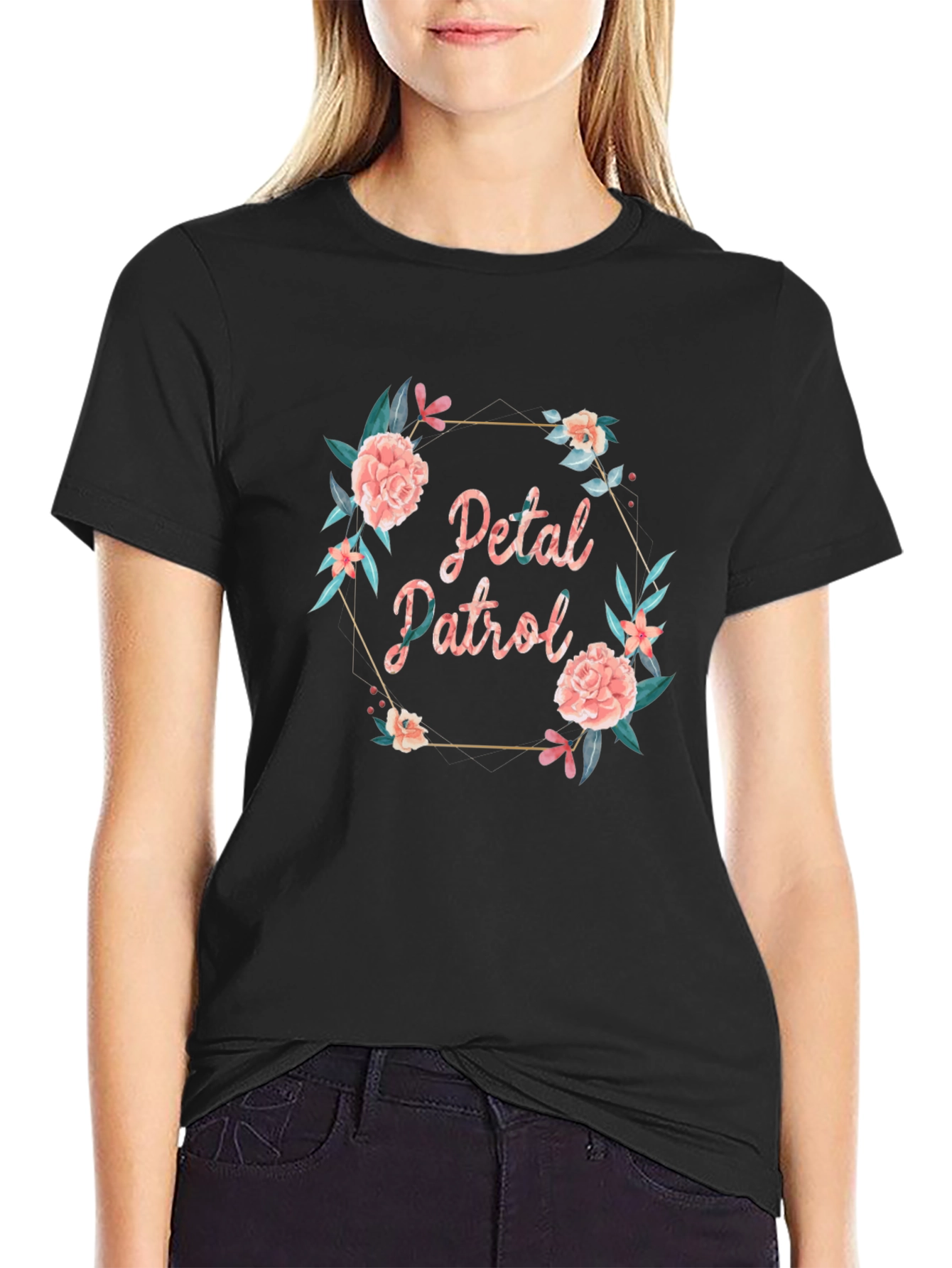 Petal Patrol Floral Graphic T-Shirt