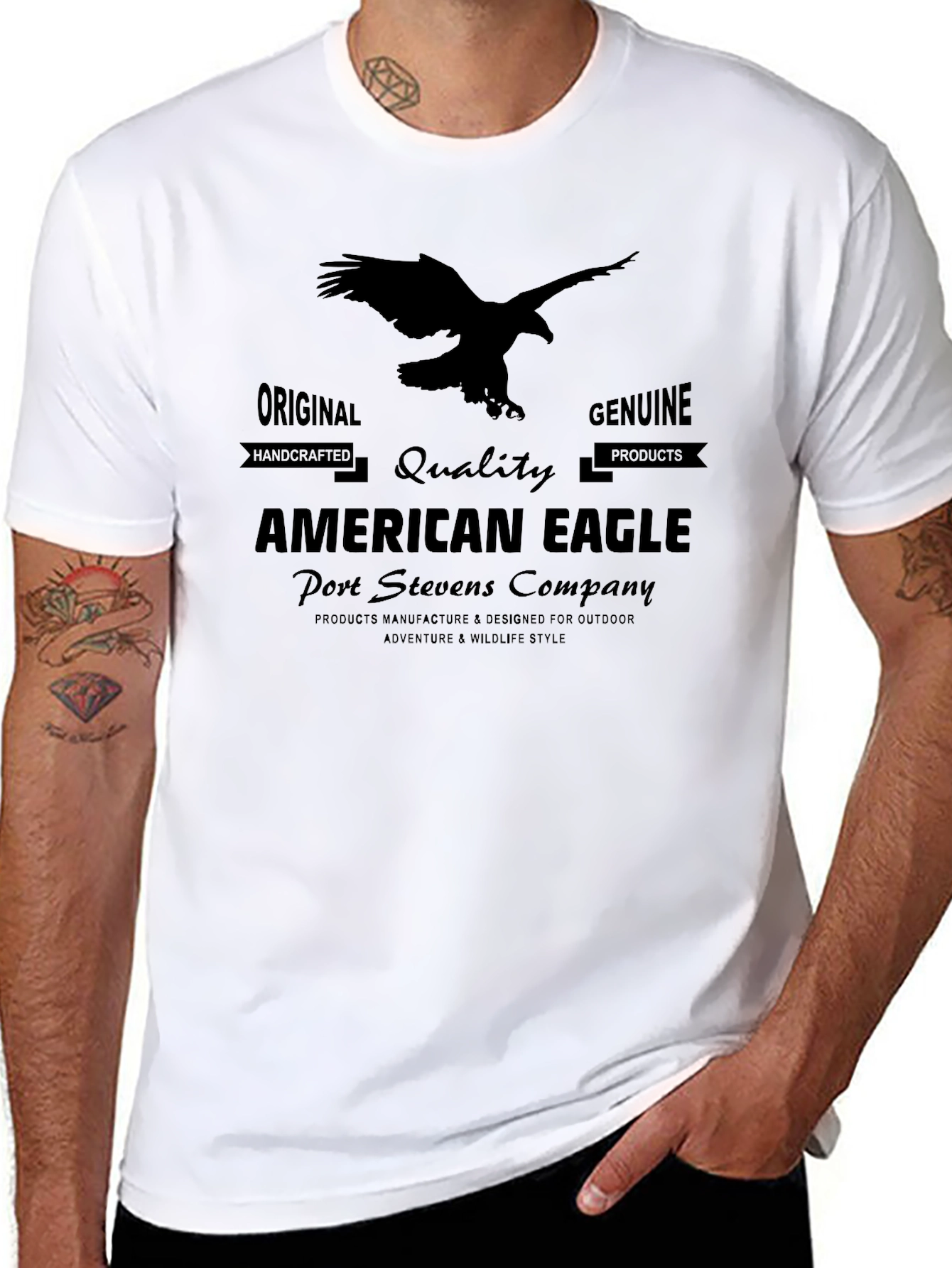 American Eagle Graphic T-Shirt Black