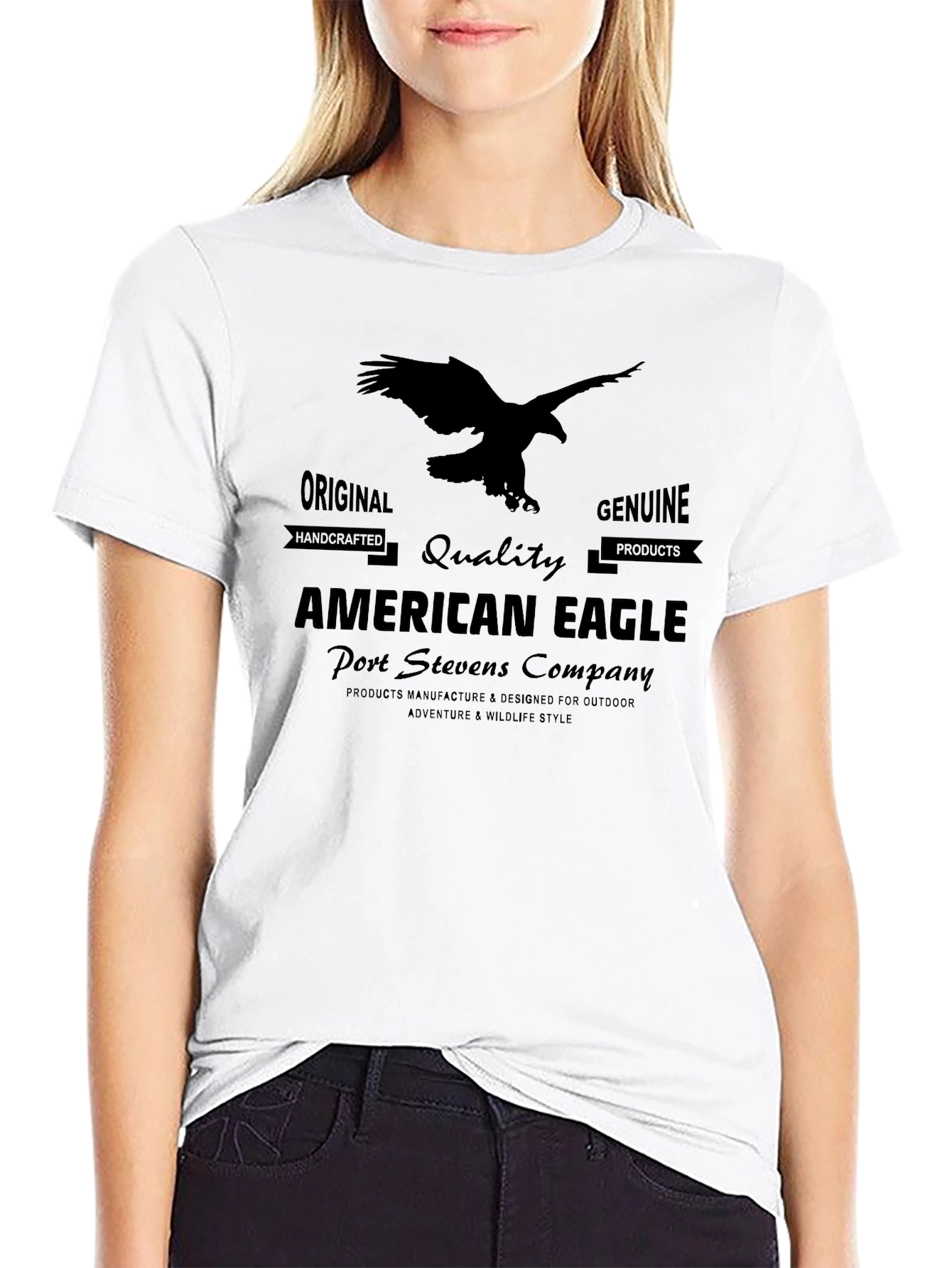 American Eagle Graphic T-Shirt Black