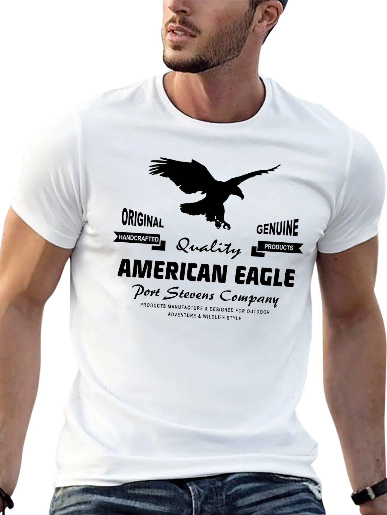 American Eagle Graphic T-Shirt Black