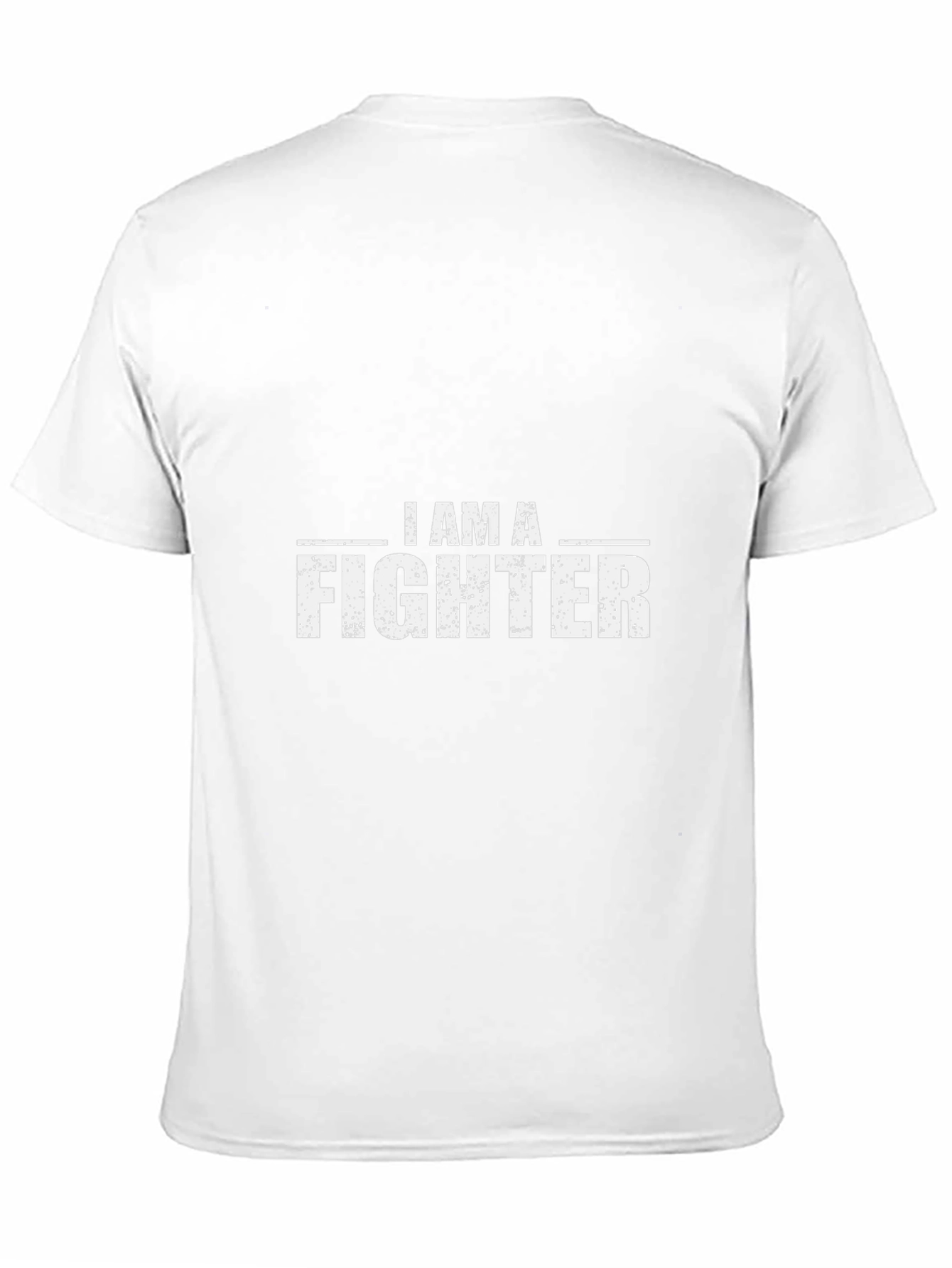 I AM A FIGHTER Graphic Print Black T-Shirt
