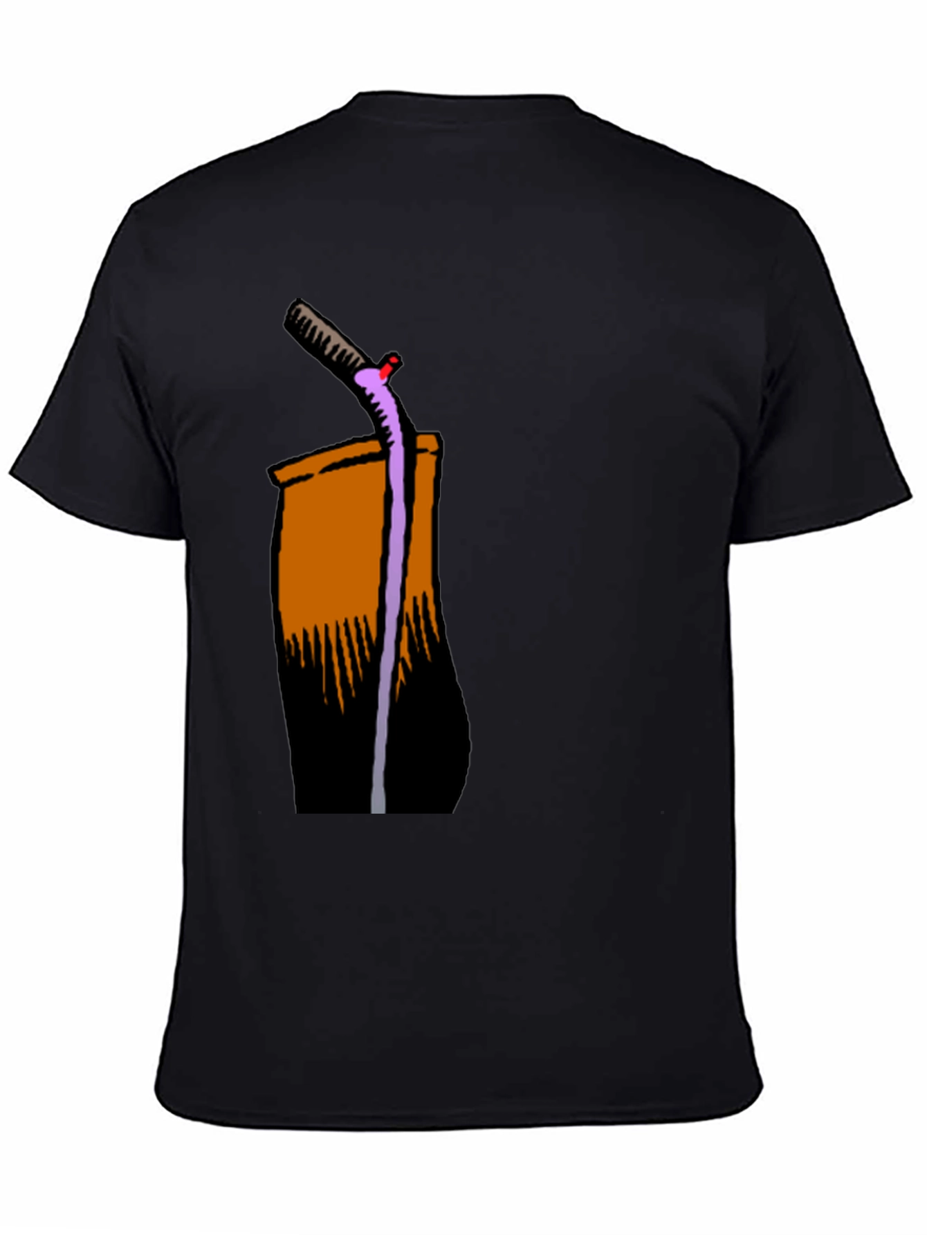 Cool Cartoon Drink on Black T-Shirt