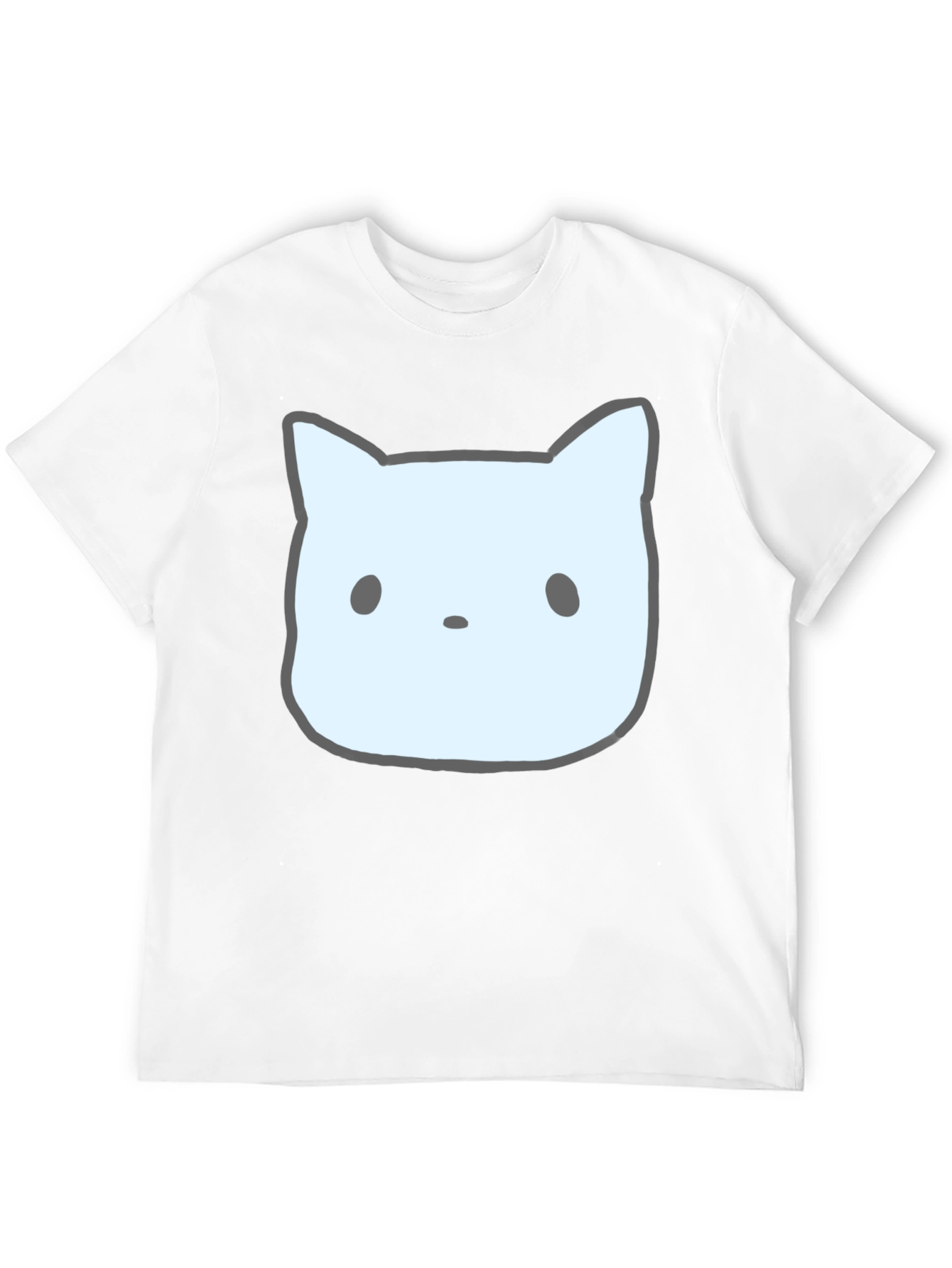 Cute Cat Face Graphic Tee - Unisex Black T-Shirt