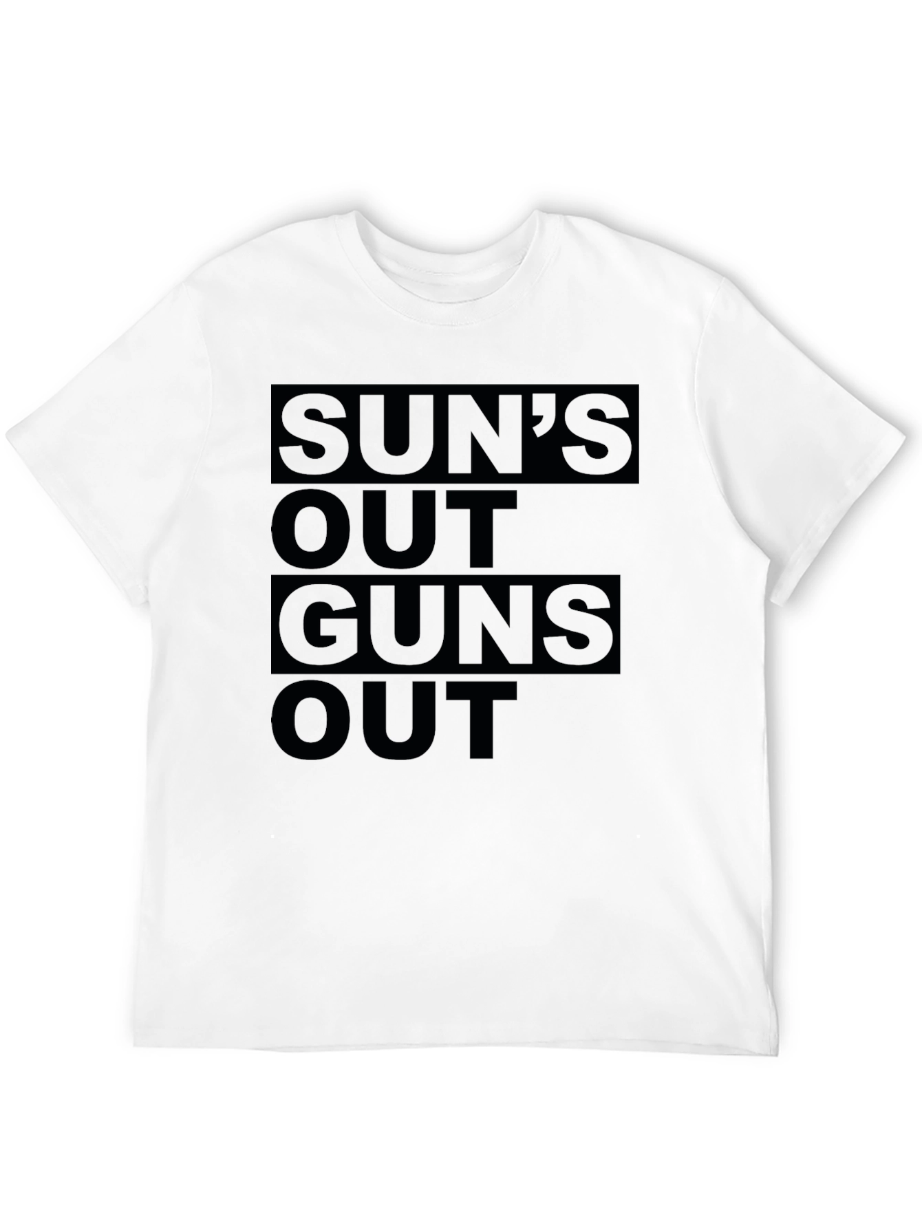 Suns Out Guns Out Black Graphic T-Shirt