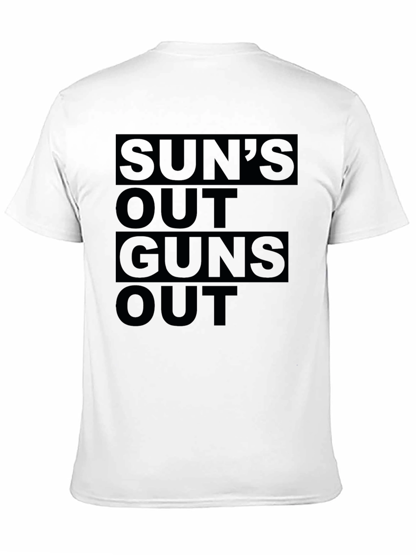 Suns Out Guns Out Black Graphic T-Shirt