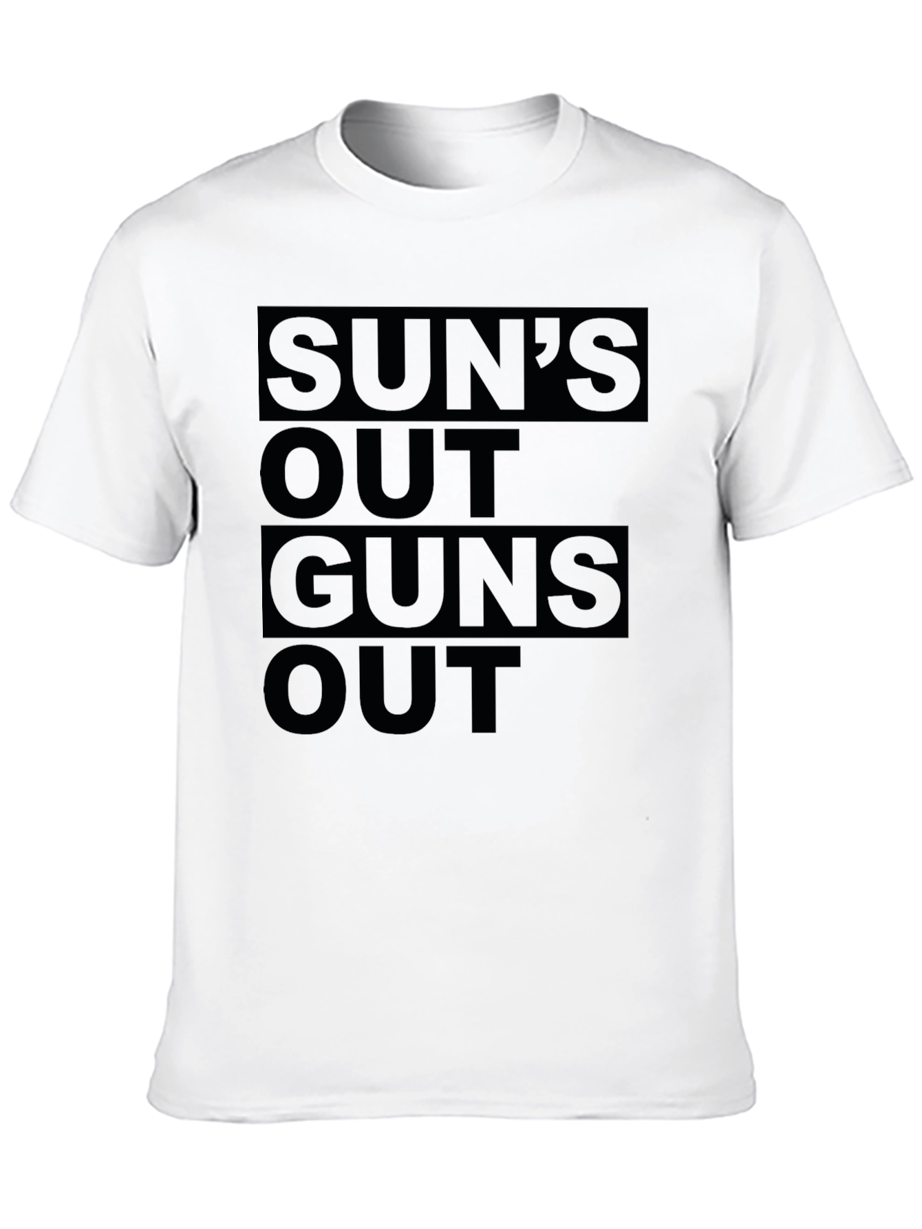 Suns Out Guns Out Black Graphic T-Shirt