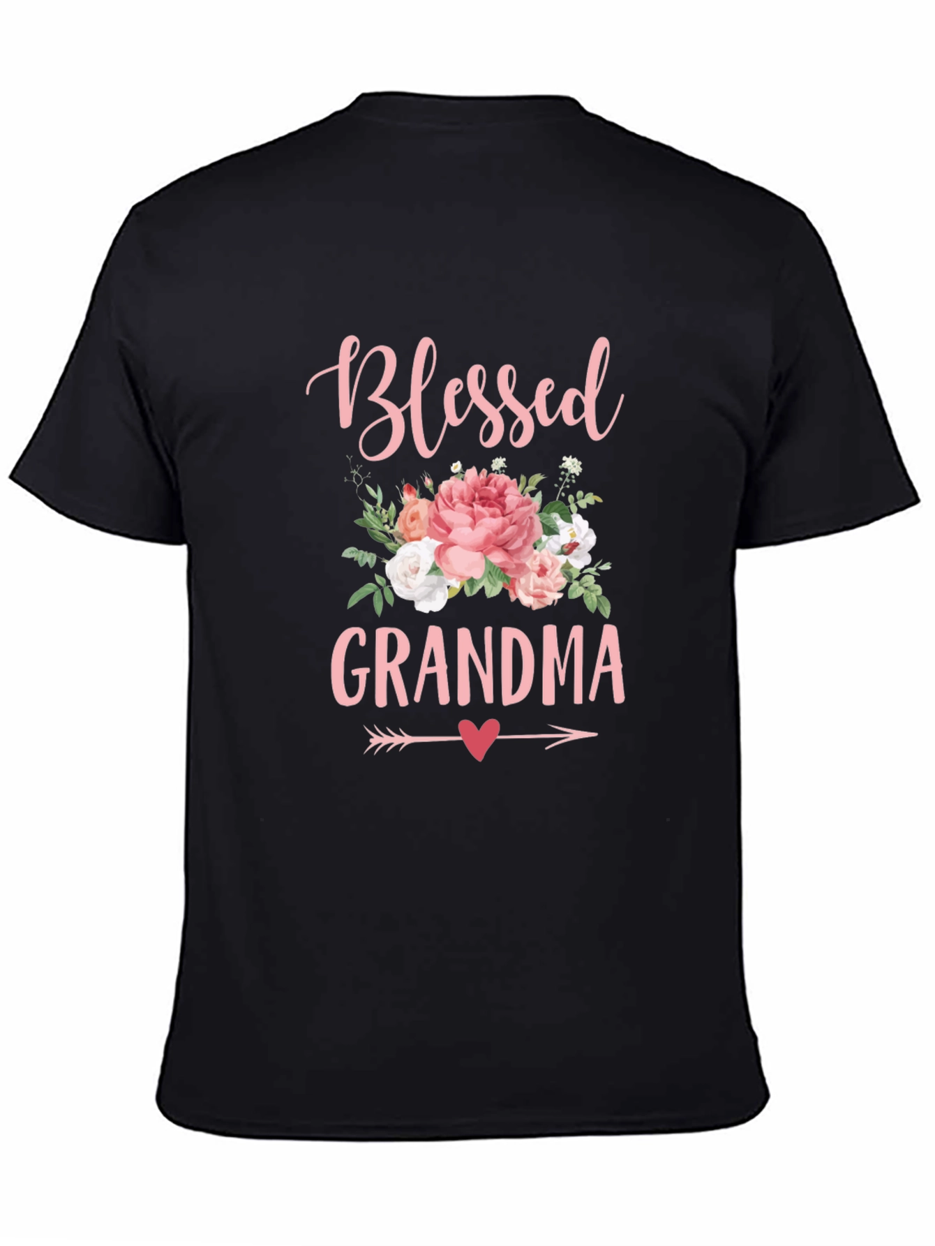 Blessed Grandma Floral Graphic T-Shirt