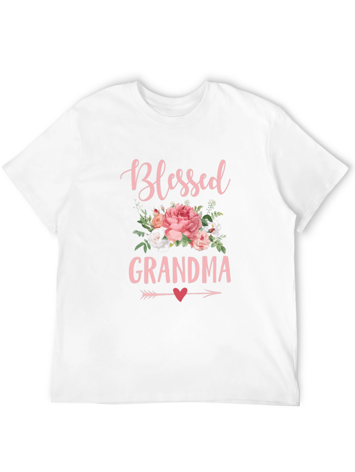 Blessed Grandma Floral Graphic T-Shirt