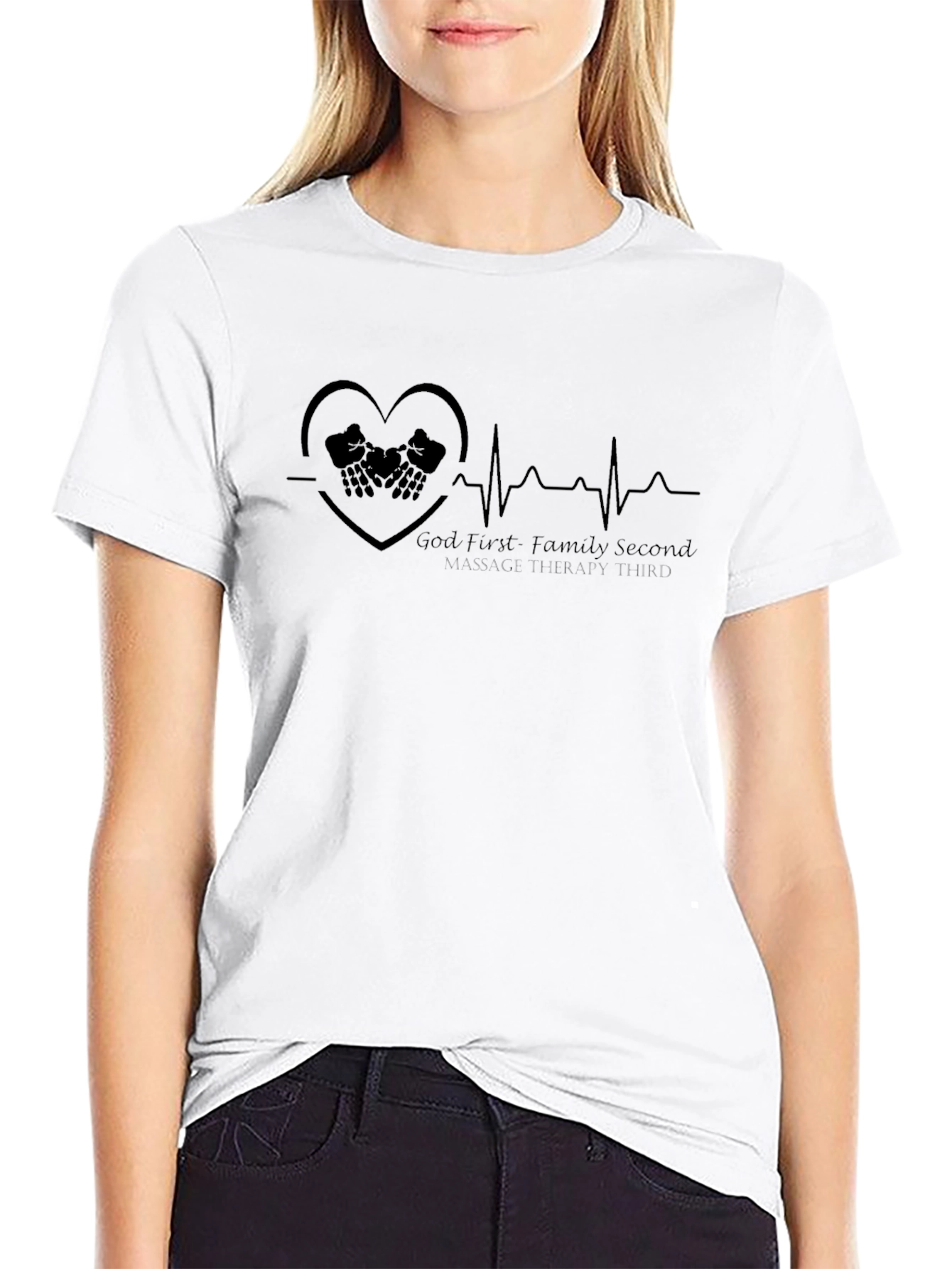 God First Family Second Massage Therapy Tee