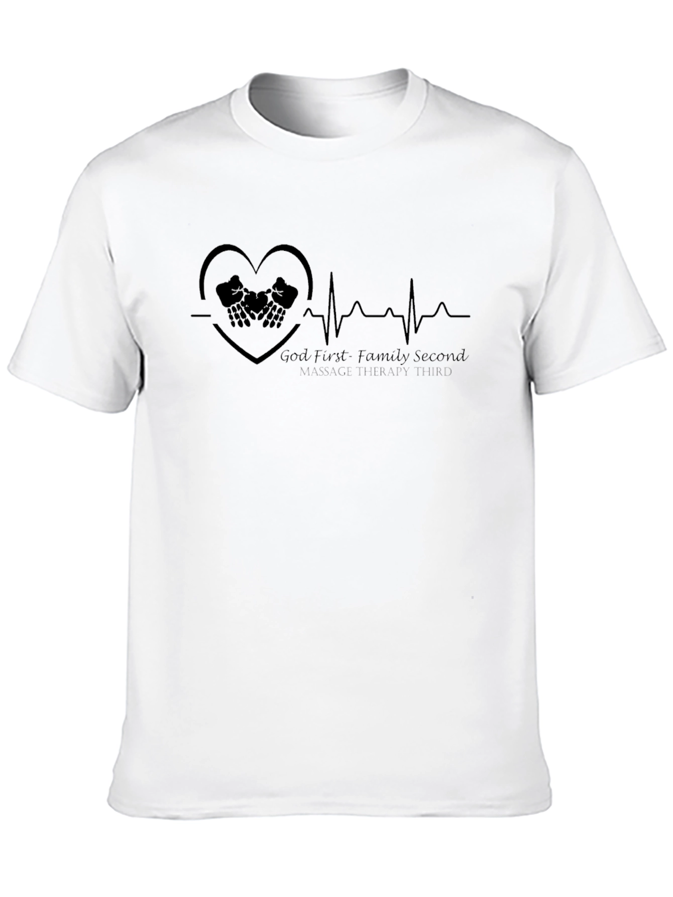 God First Family Second Massage Therapy Tee