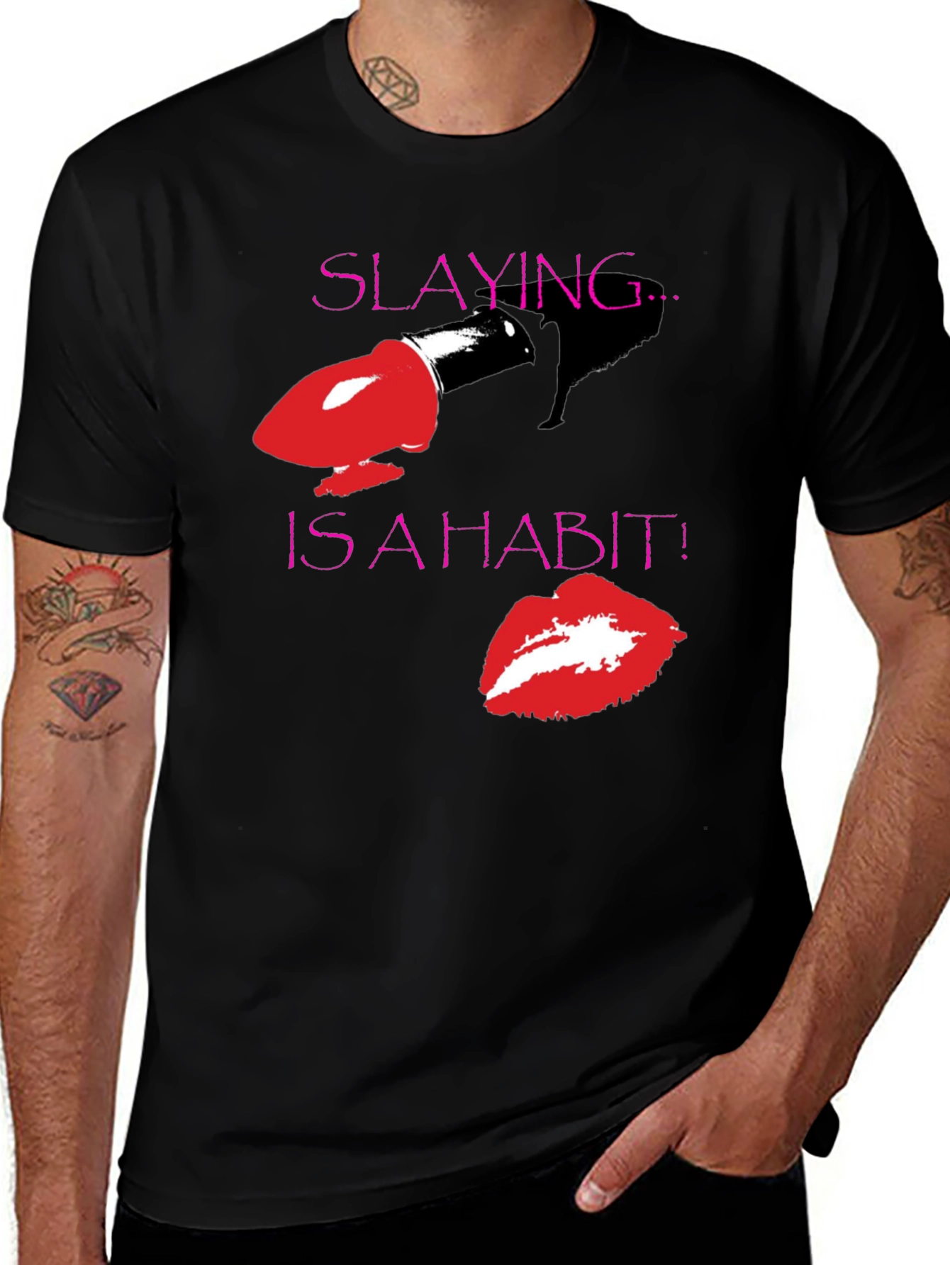 Slaying is a Habit Black T-Shirt