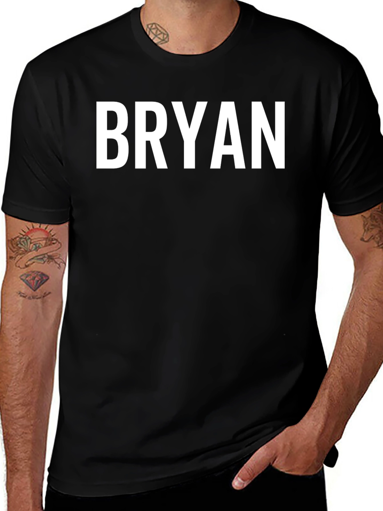 Bryan T-Shirt - Custom Name Black Tee