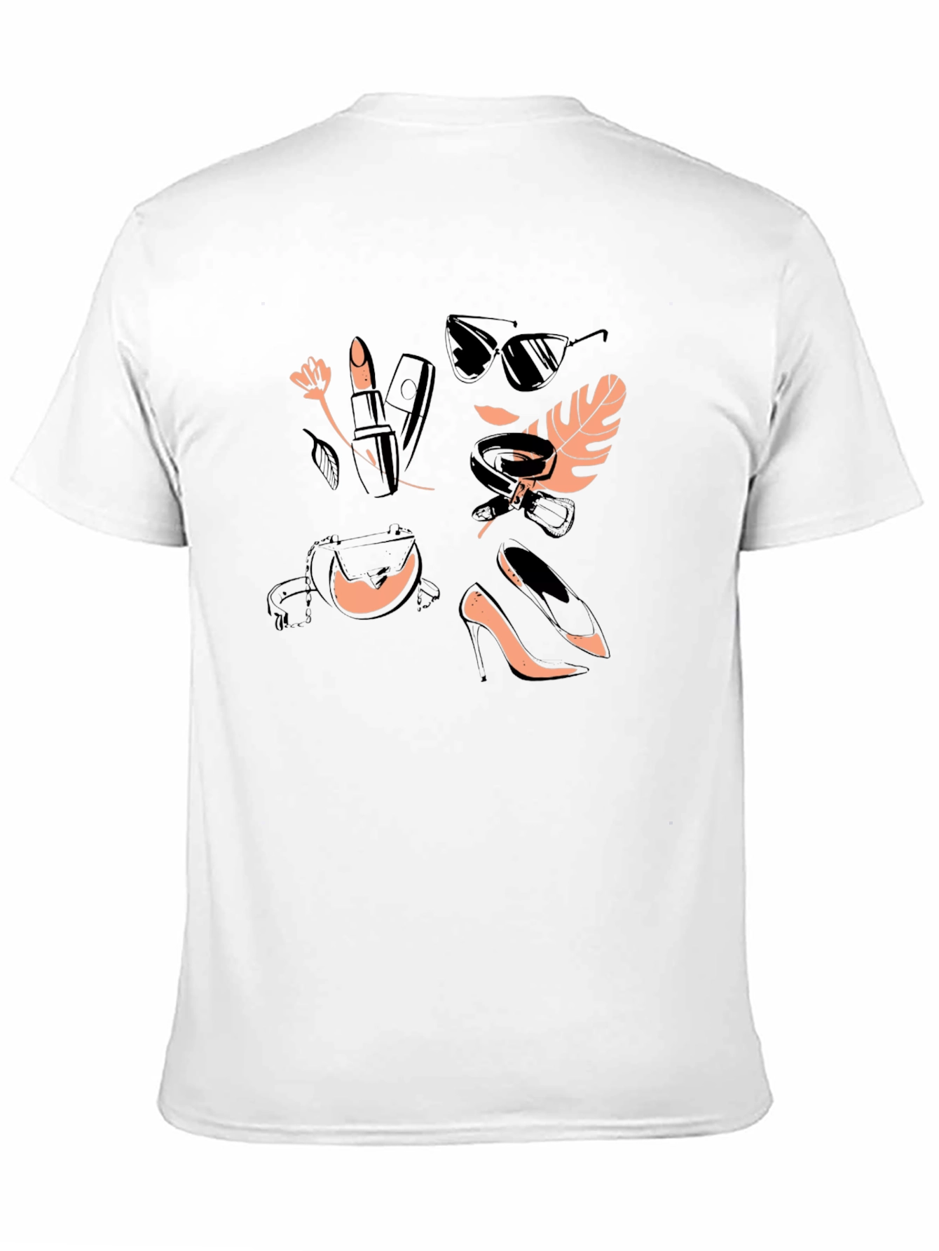 Stylish Black T-Shirt with Fashion Icon Design