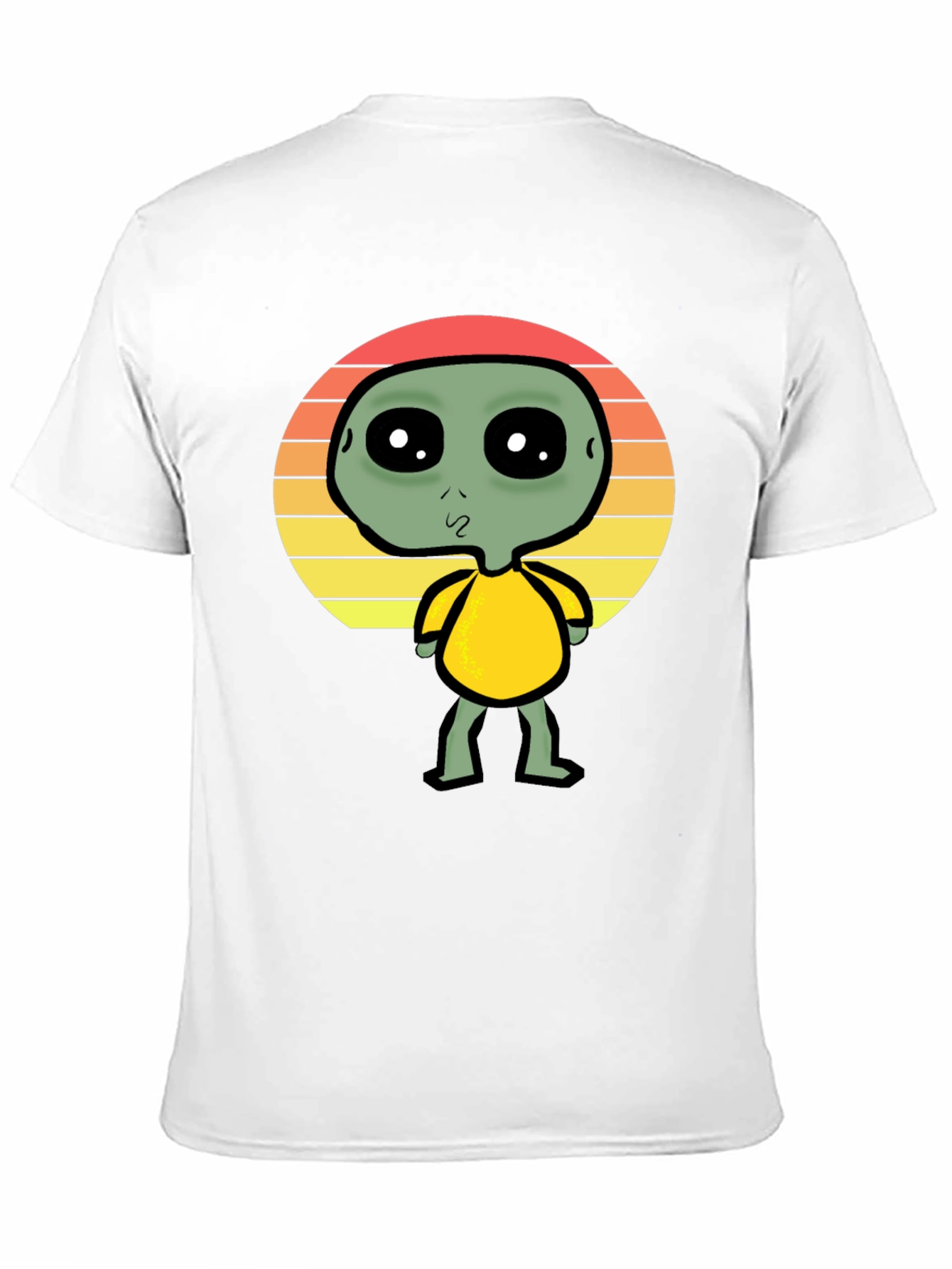 Alien Sunset Graphic Tee - Black Cotton T-Shirt