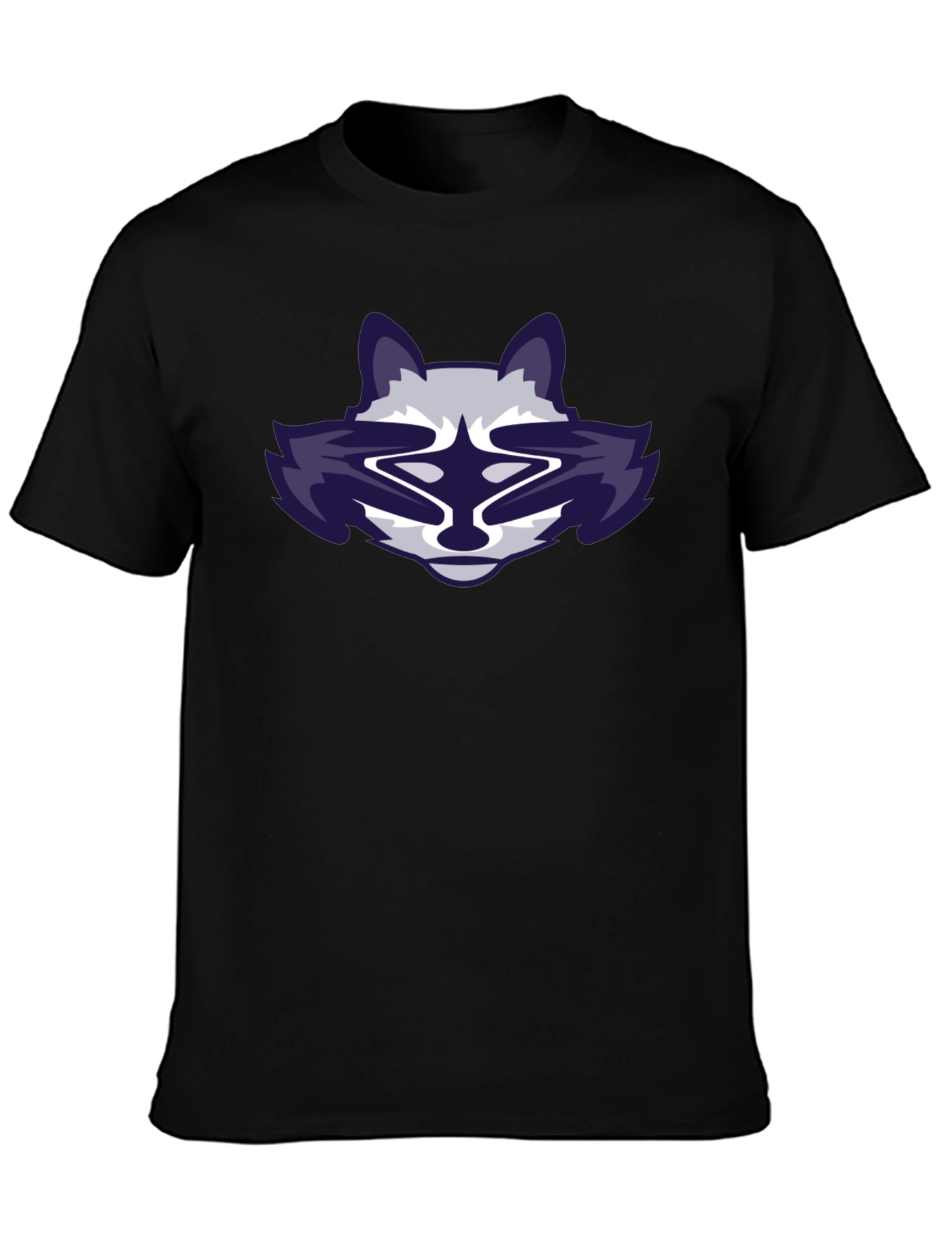 Cool Raccoon Graphic Black T-Shirt