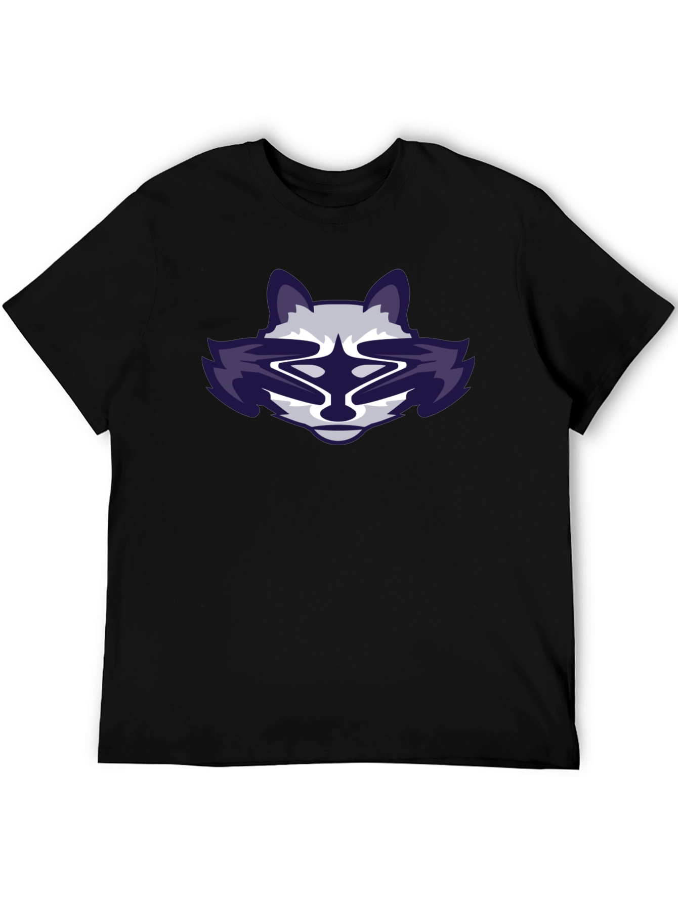 Cool Raccoon Graphic Black T-Shirt