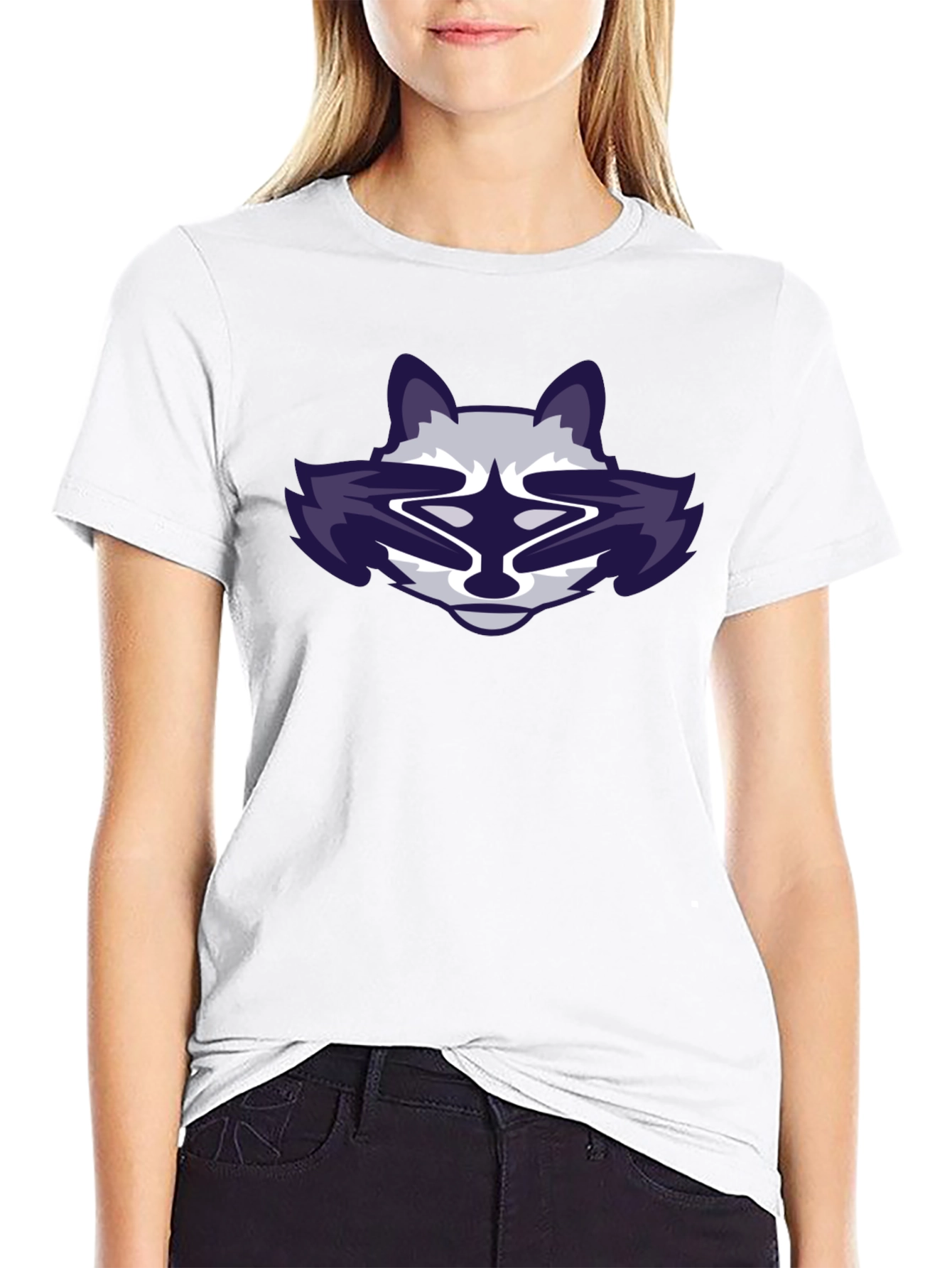 Cool Raccoon Graphic Black T-Shirt