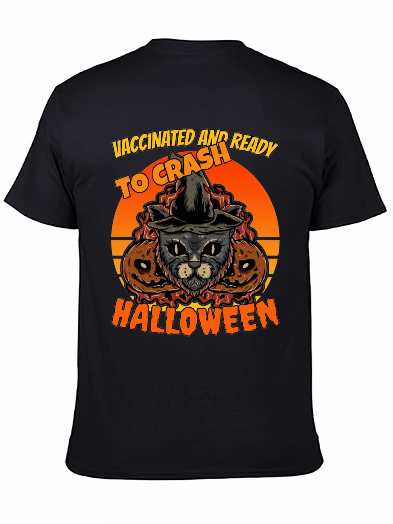 Vaccinated Halloween Cat T-Shirt