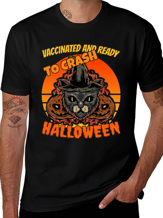 Vaccinated Halloween Cat T-Shirt