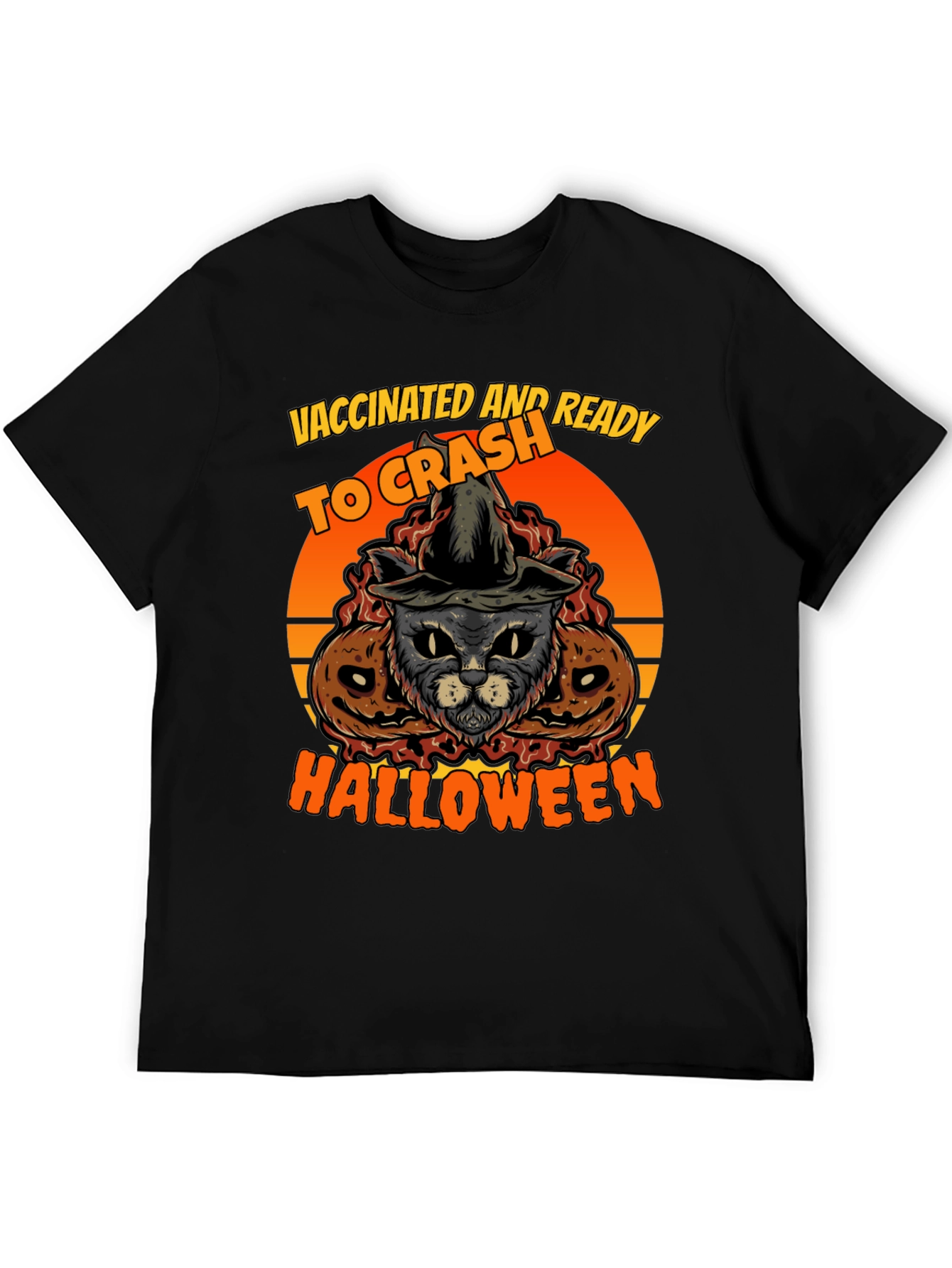 Vaccinated Halloween Cat T-Shirt