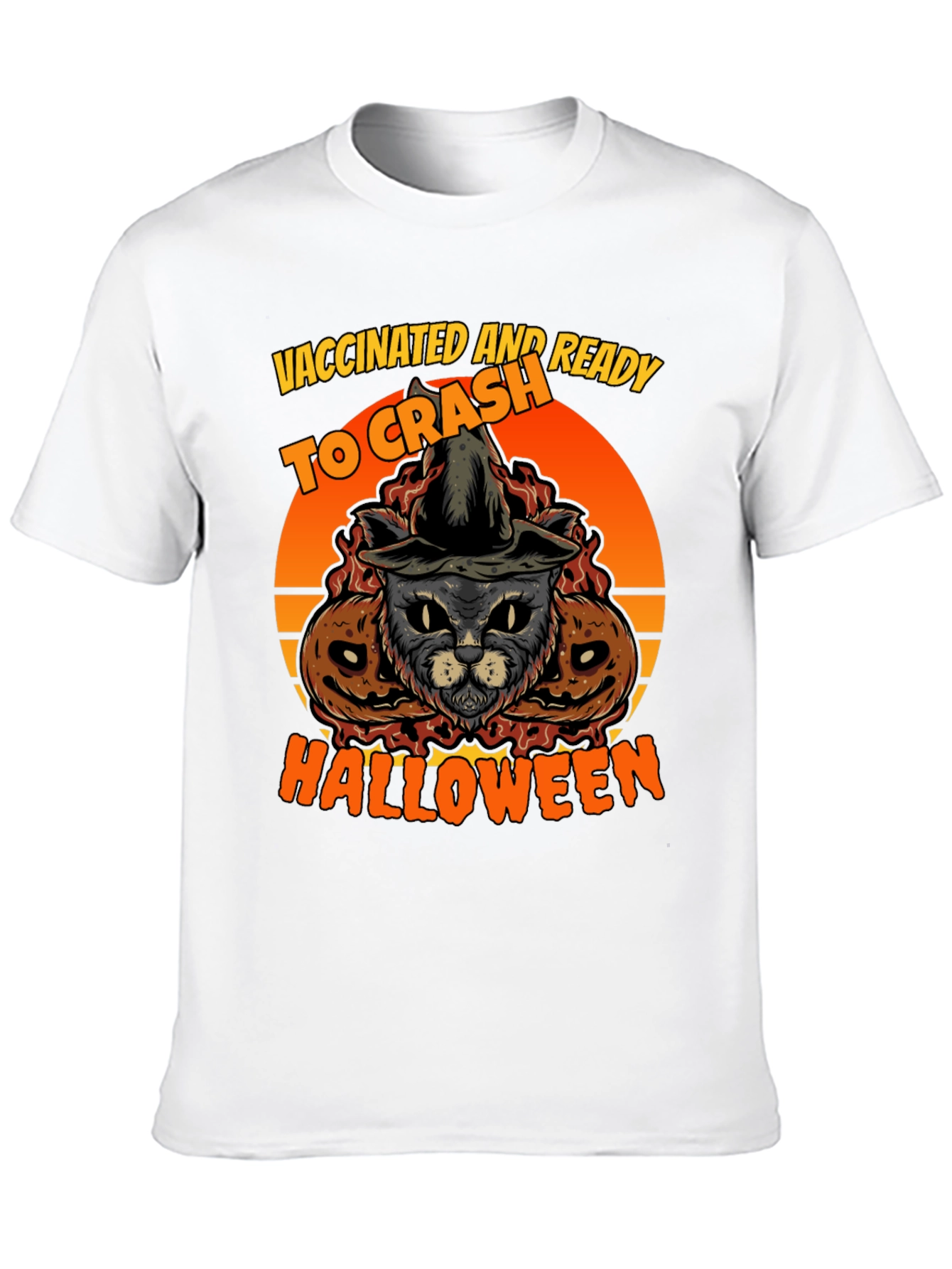 Vaccinated Halloween Cat T-Shirt