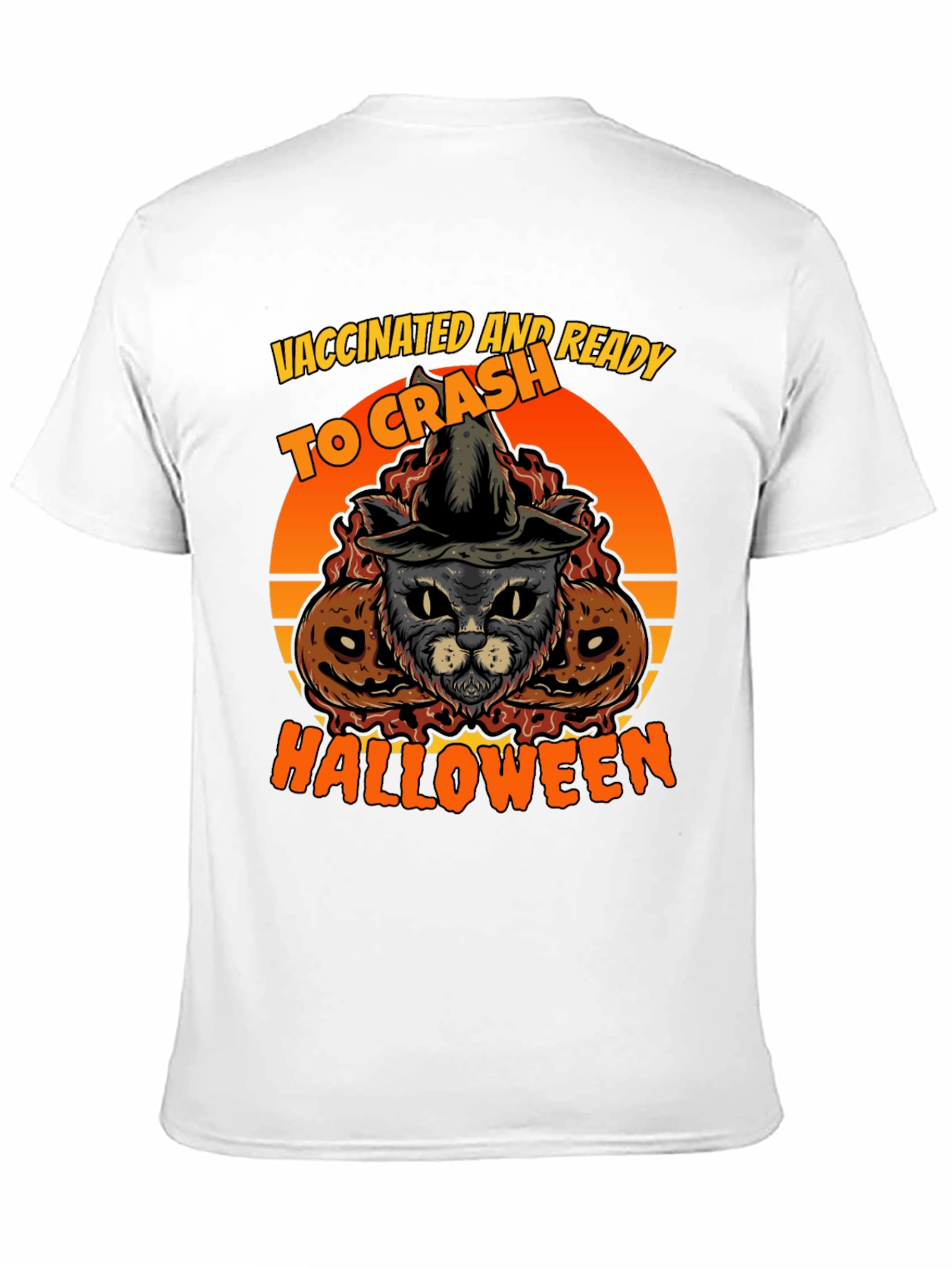 Vaccinated Halloween Cat T-Shirt