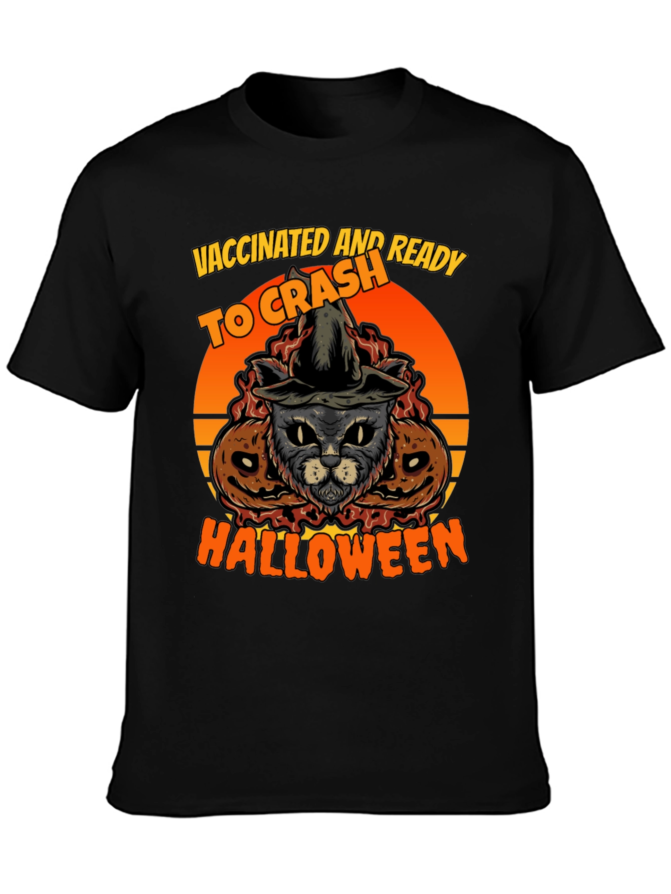 Vaccinated Halloween Cat T-Shirt