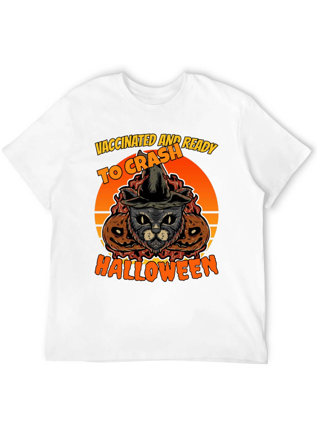 Vaccinated Halloween Cat T-Shirt