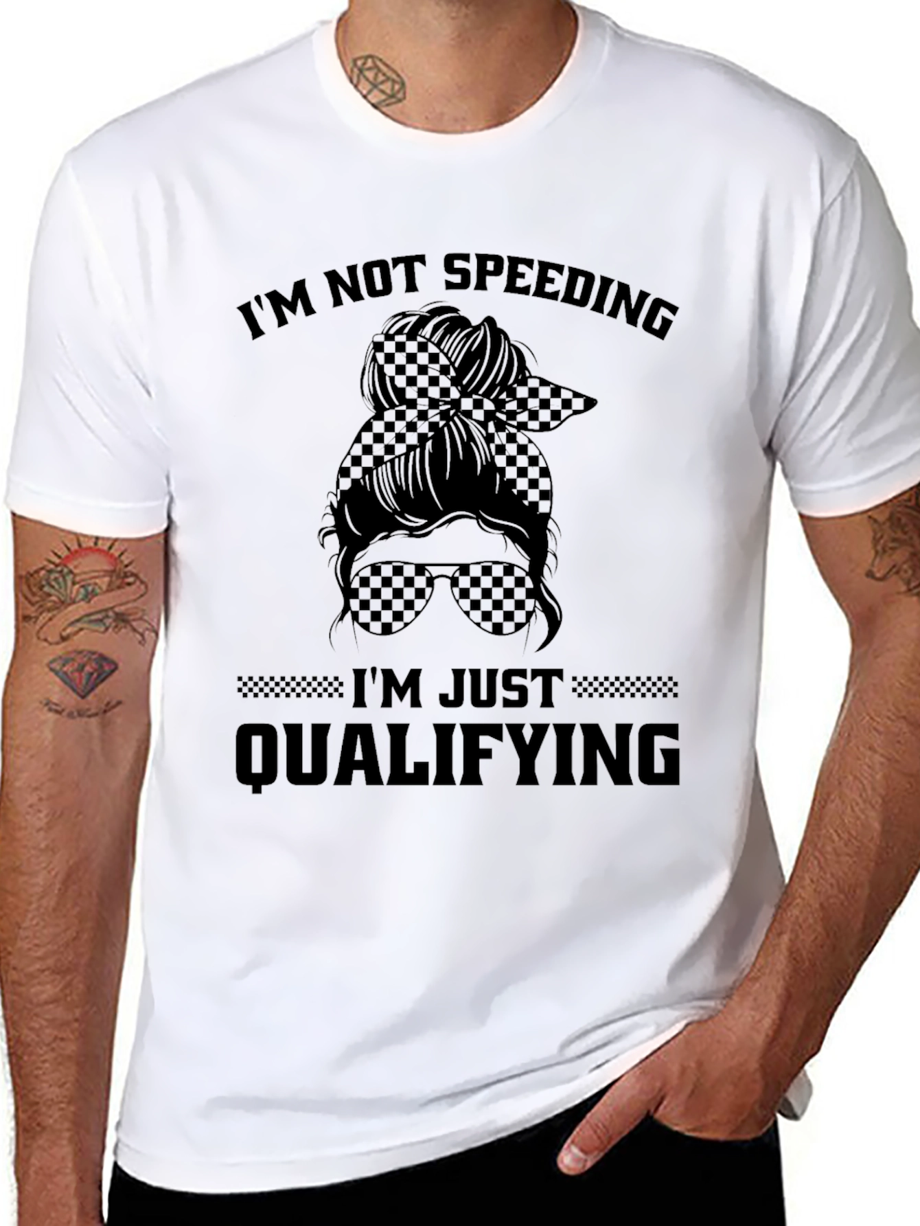 Im Not Speeding Im Just Qualifying Graphic Tee