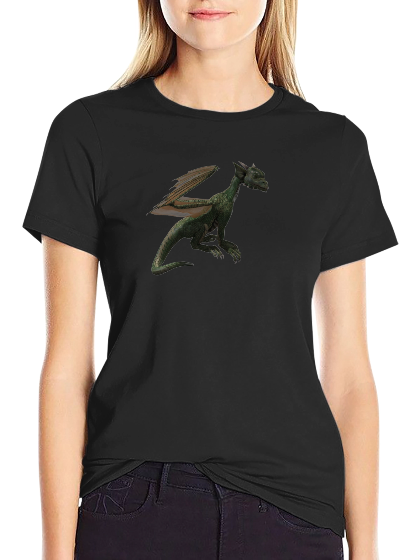 Dragon Graphic T-Shirt - Black Cotton Tee