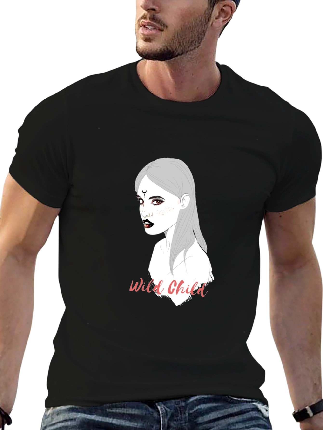 Wild Child Graphic Black T-Shirt