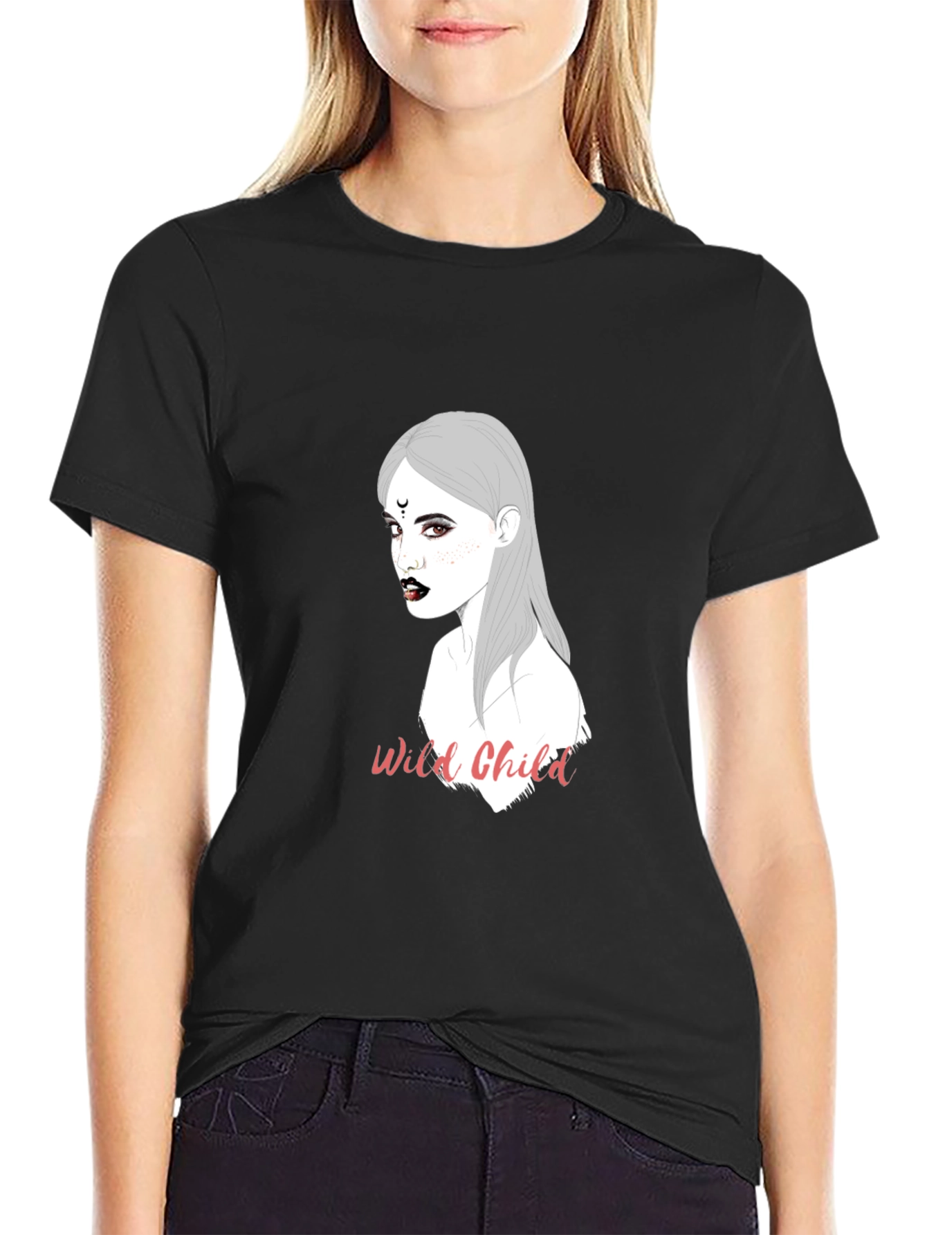 Wild Child Graphic Black T-Shirt