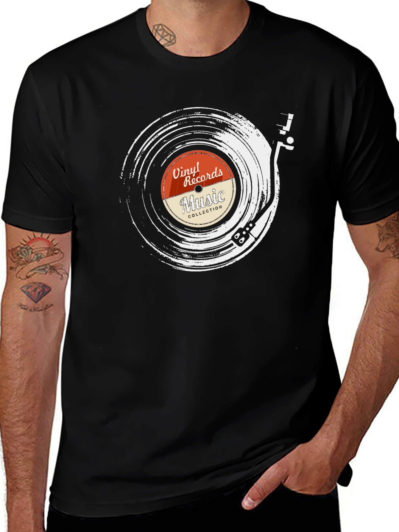 Vinyl Record Music Collection Graphic Tee