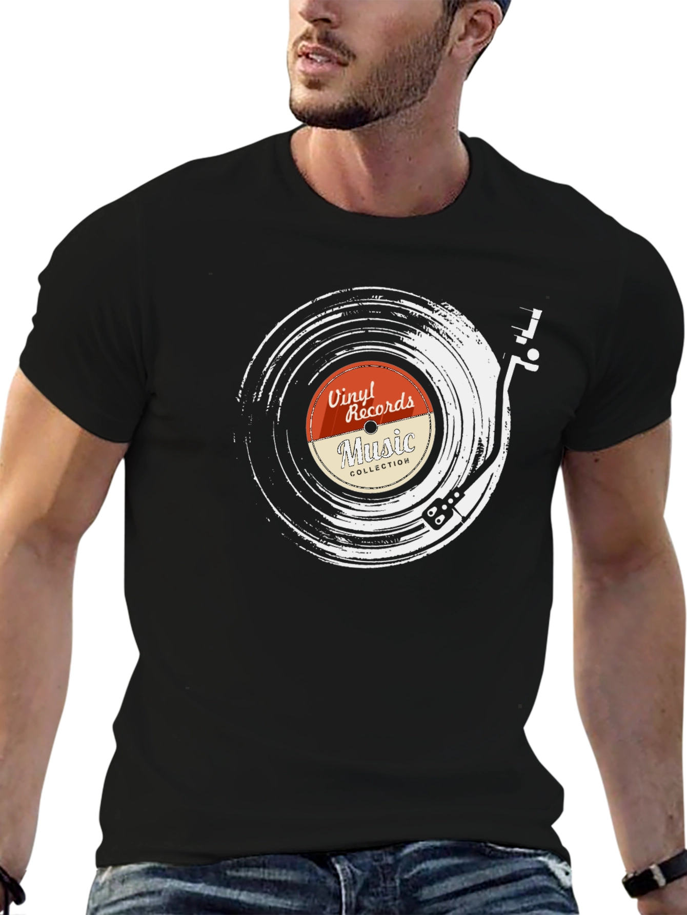 Vinyl Record Music Collection Graphic Tee