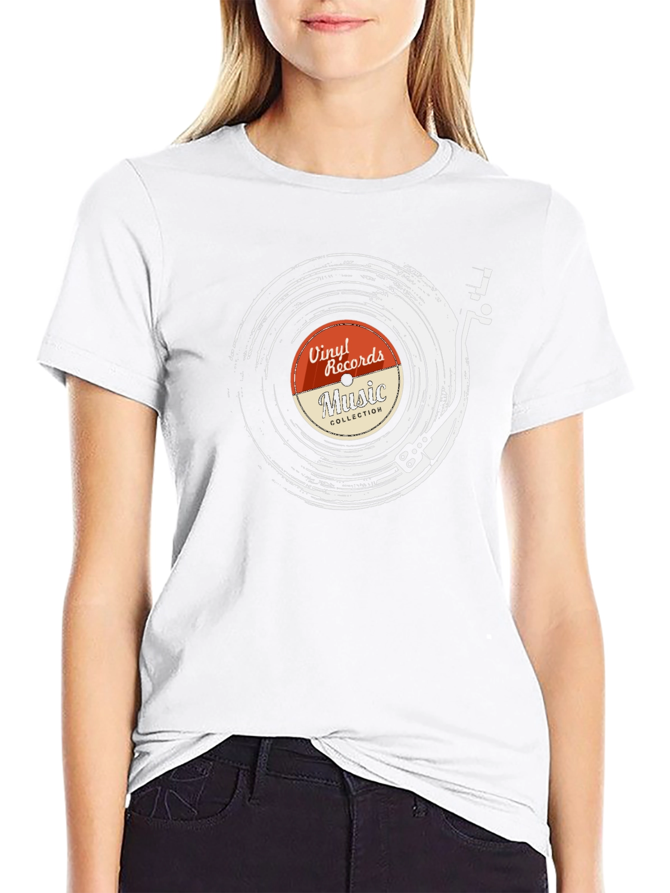 Vinyl Record Music Collection Graphic Tee