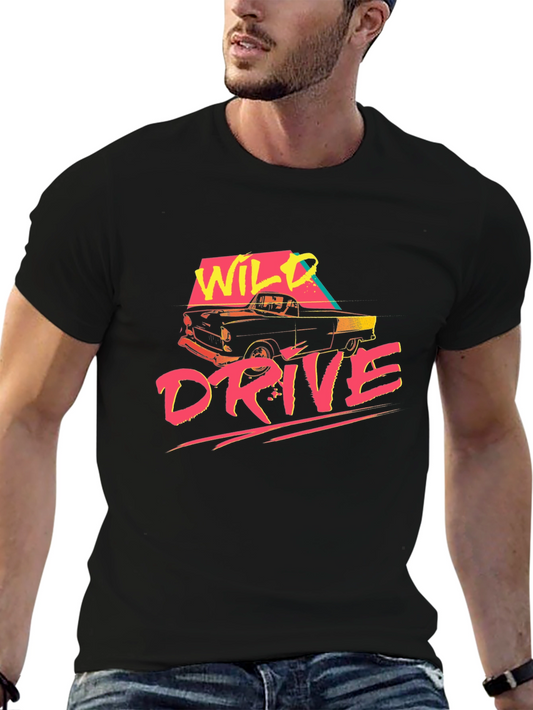 Wild Drive Retro Graphic T-Shirt