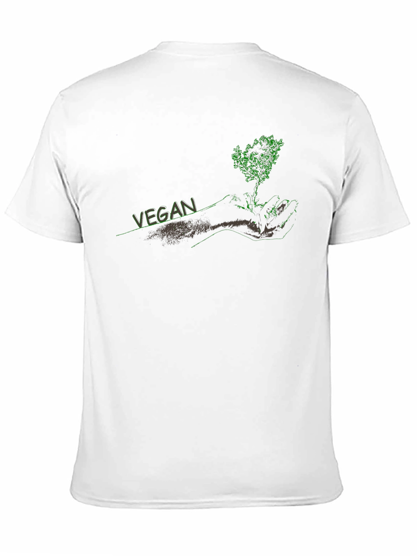 Vegan Tree Graphic Black T-Shirt