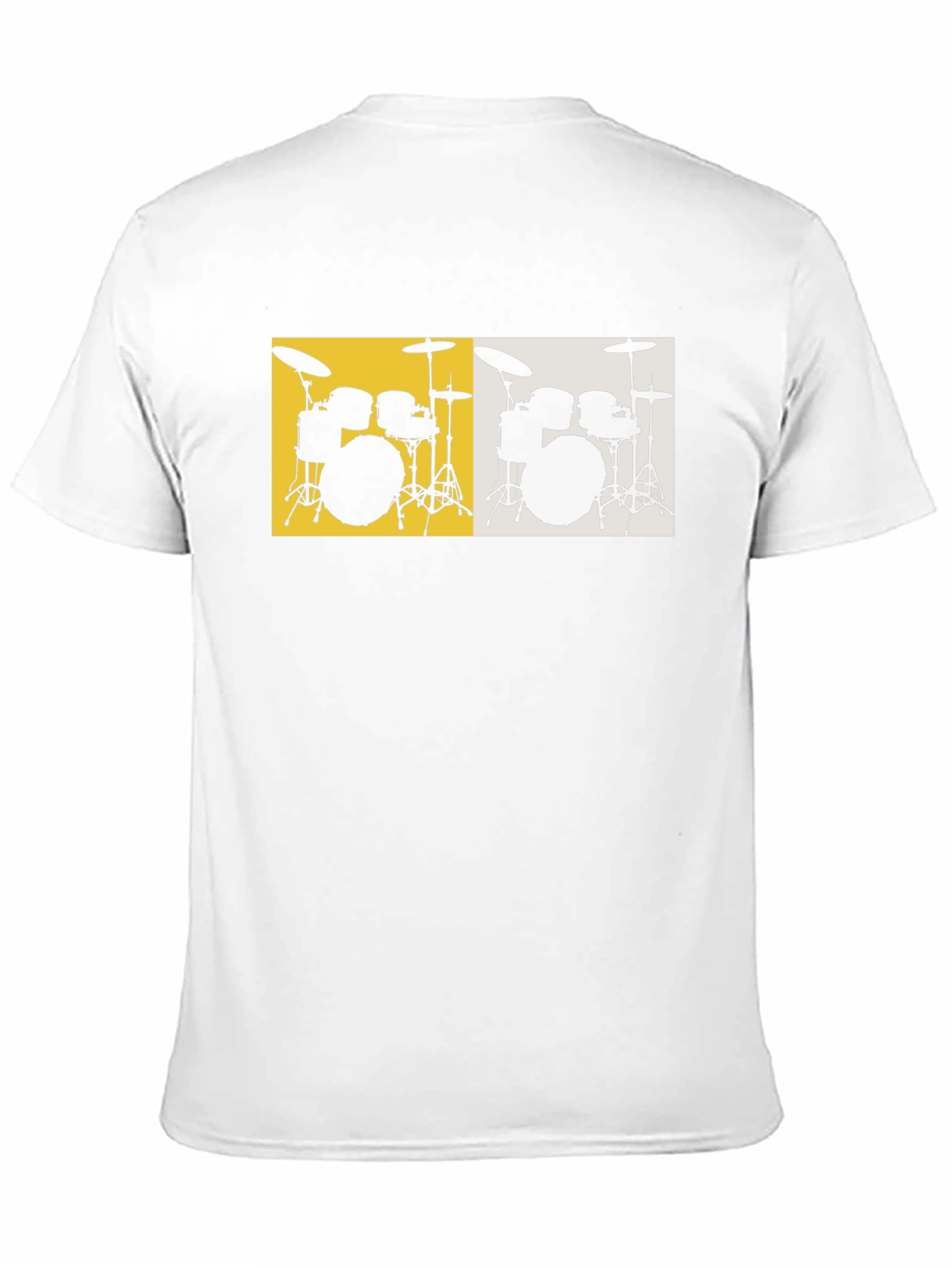 Drum Set Graphic Tee - Black Cotton T-Shirt