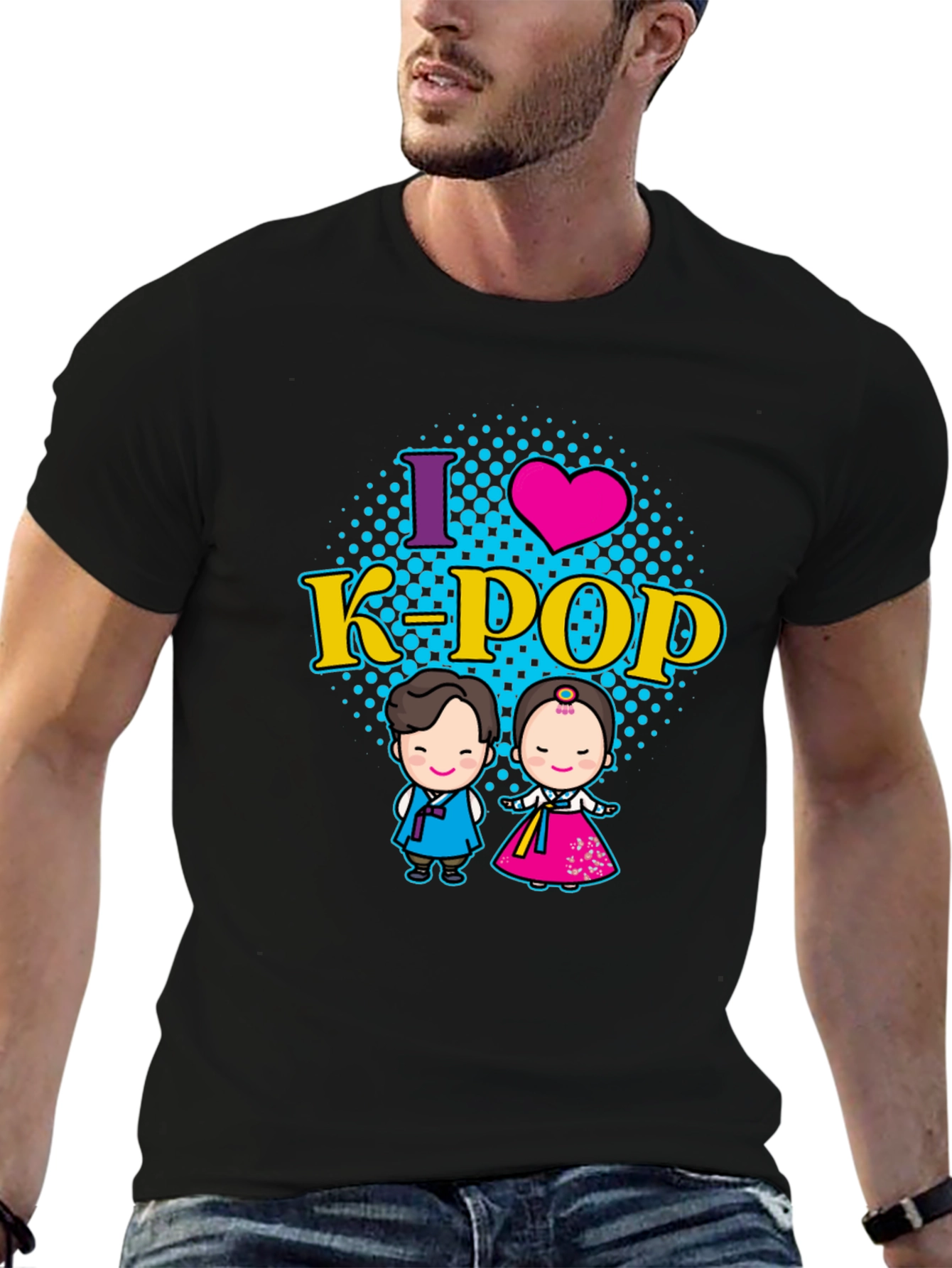 I Love K-Pop T-Shirt Korean Traditional Dress