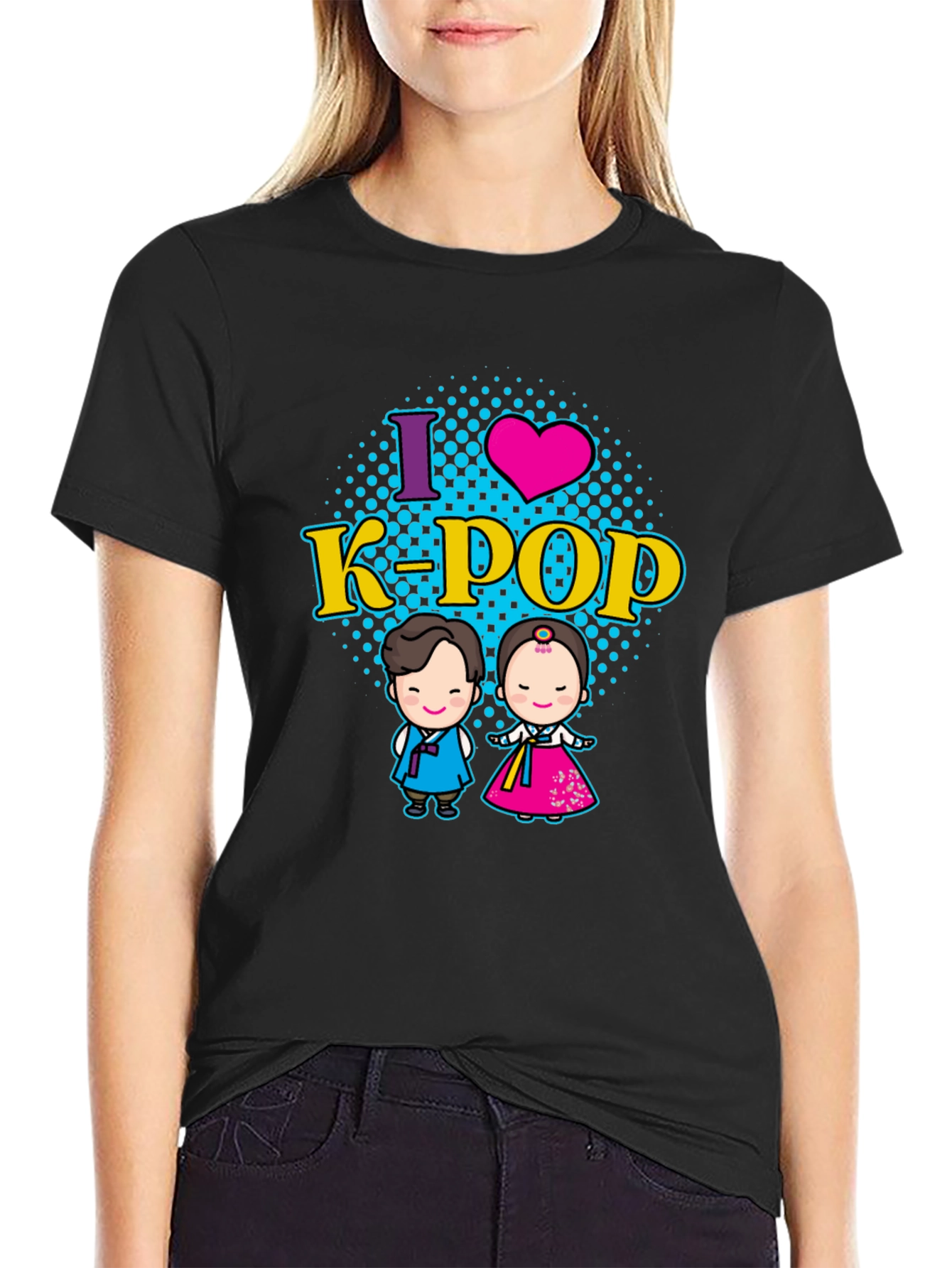I Love K-Pop T-Shirt Korean Traditional Dress