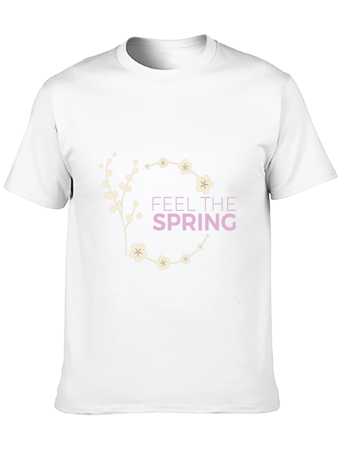 Feel The Spring Graphic Black T-Shirt