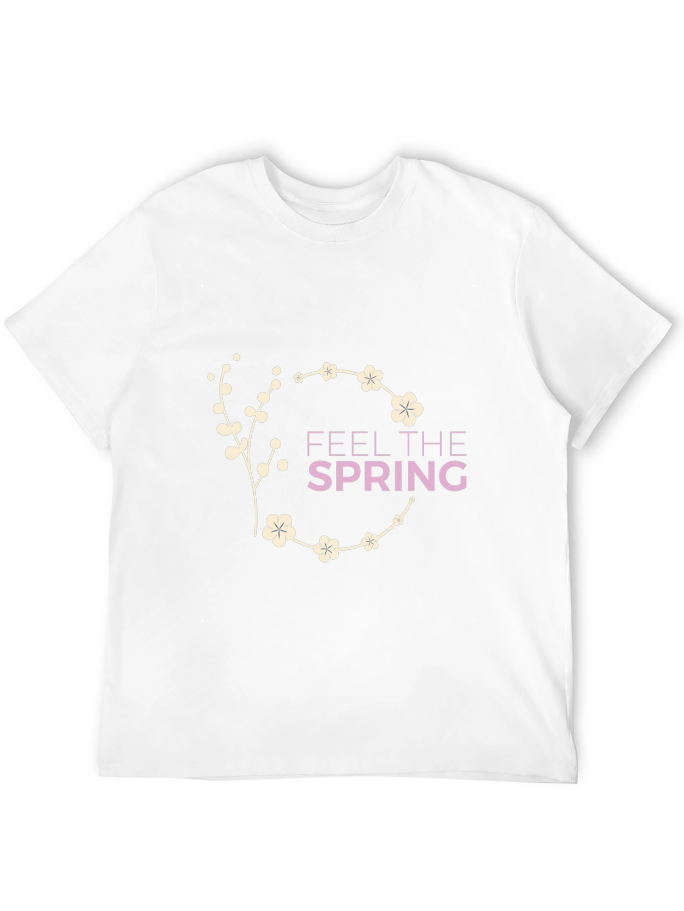 Feel The Spring Graphic Black T-Shirt