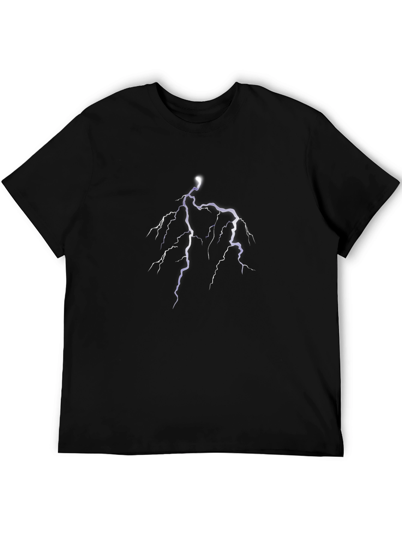 Black Lightning Bolt Graphic Tee